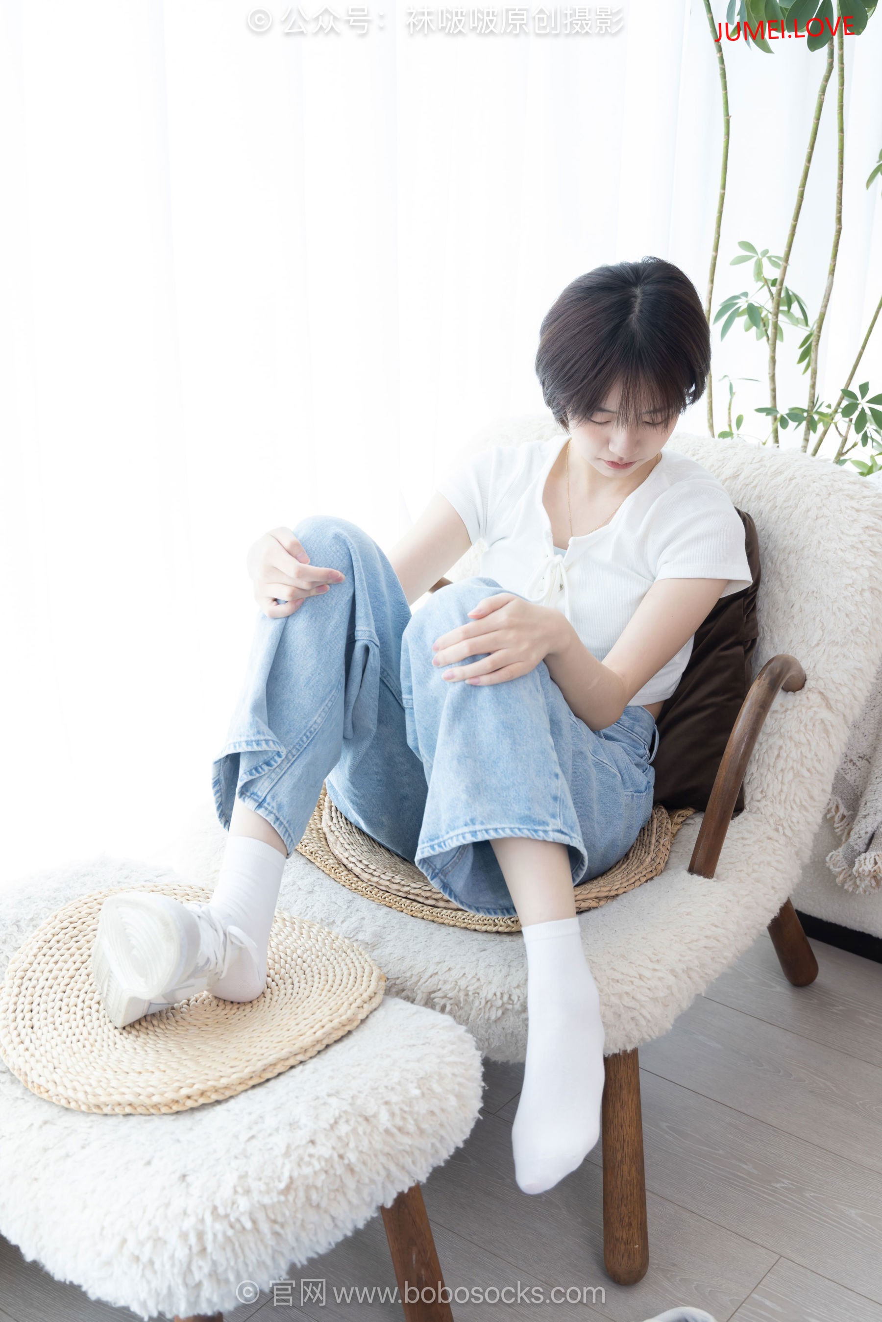 BoBoSocks袜啵啵 No.708 小甜豆 - 板鞋、纯白棉袜、裸足 第107张
