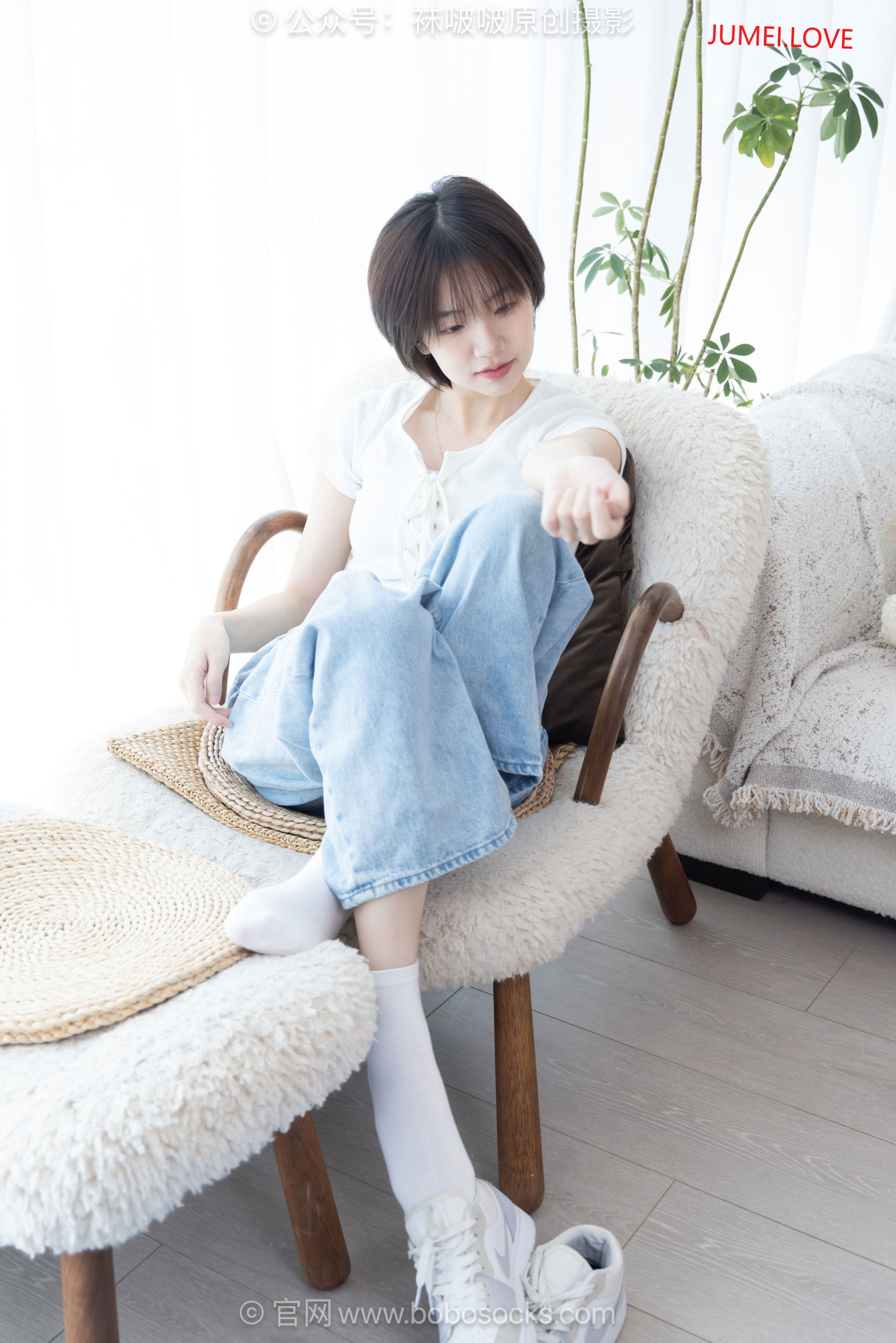 BoBoSocks袜啵啵 No.708 小甜豆 - 板鞋、纯白棉袜、裸足 第108张