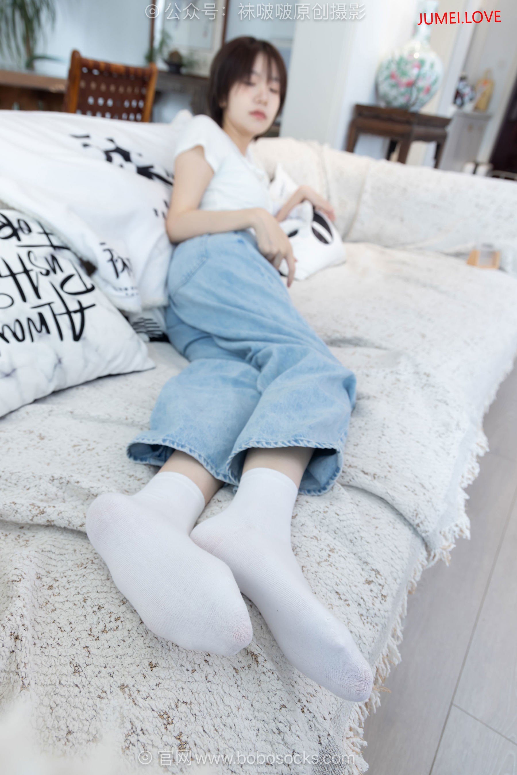 BoBoSocks袜啵啵 No.708 小甜豆 - 板鞋、纯白棉袜、裸足 第135张