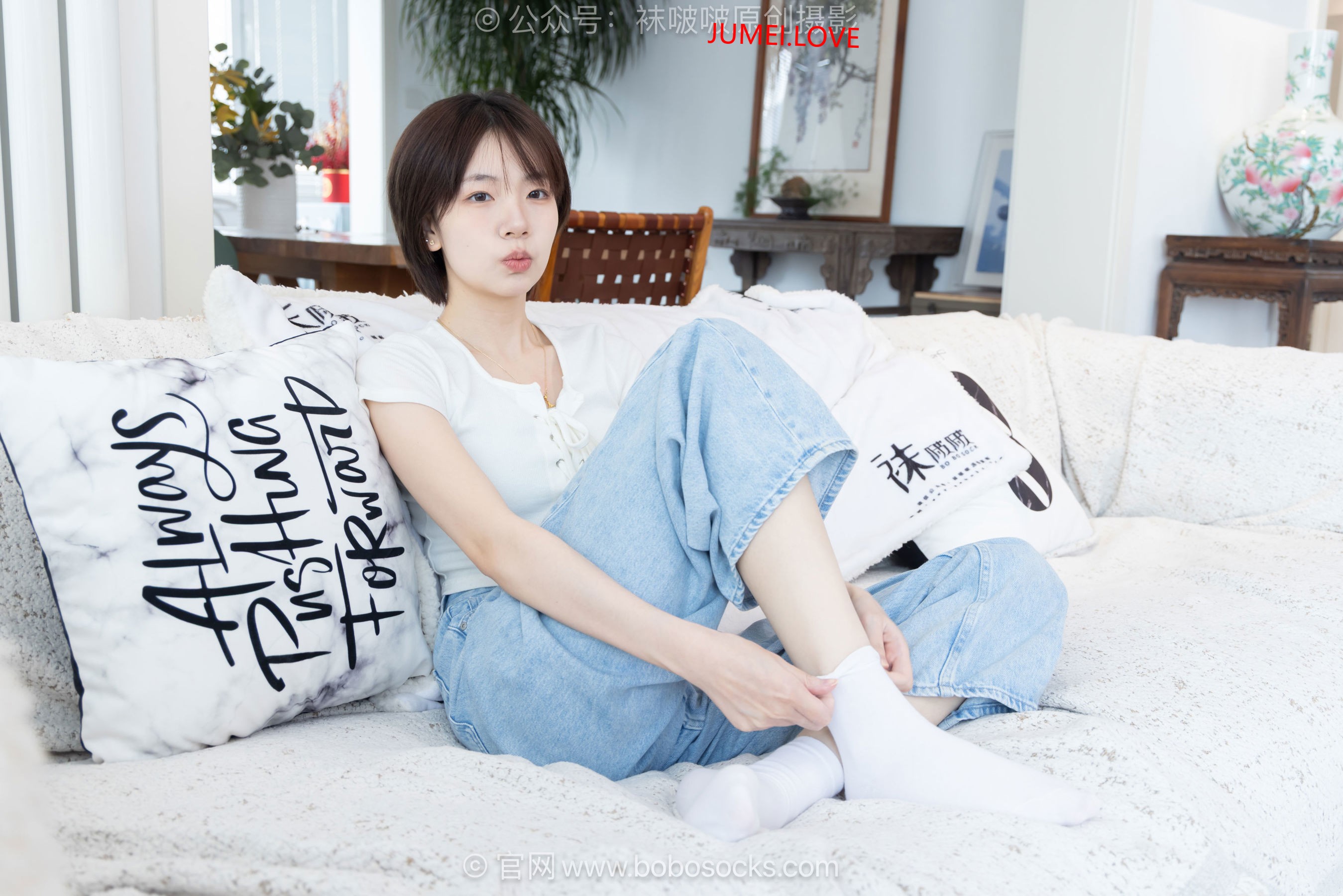 BoBoSocks袜啵啵 No.708 小甜豆 - 板鞋、纯白棉袜、裸足 第145张