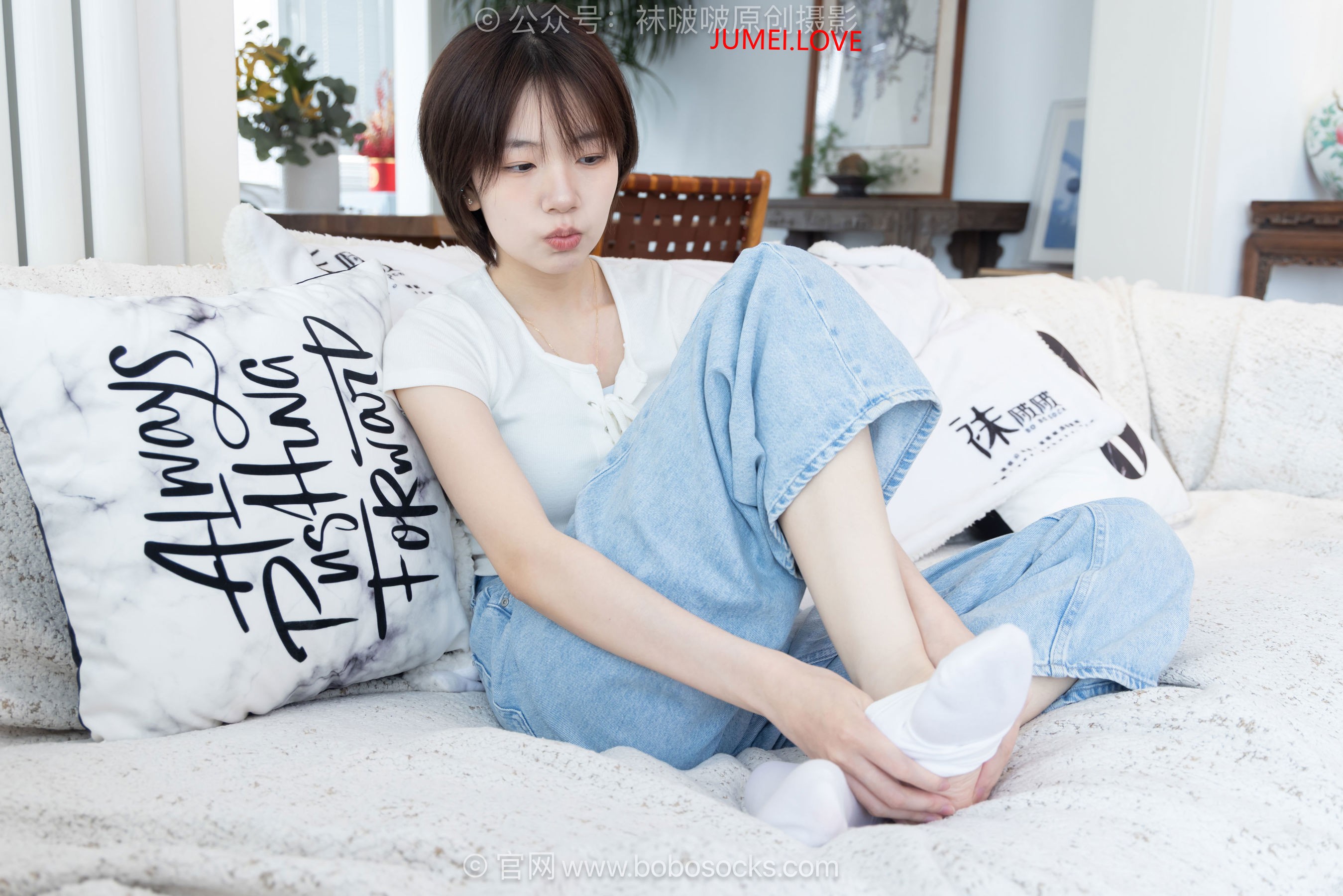 BoBoSocks袜啵啵 No.708 小甜豆 - 板鞋、纯白棉袜、裸足 第146张