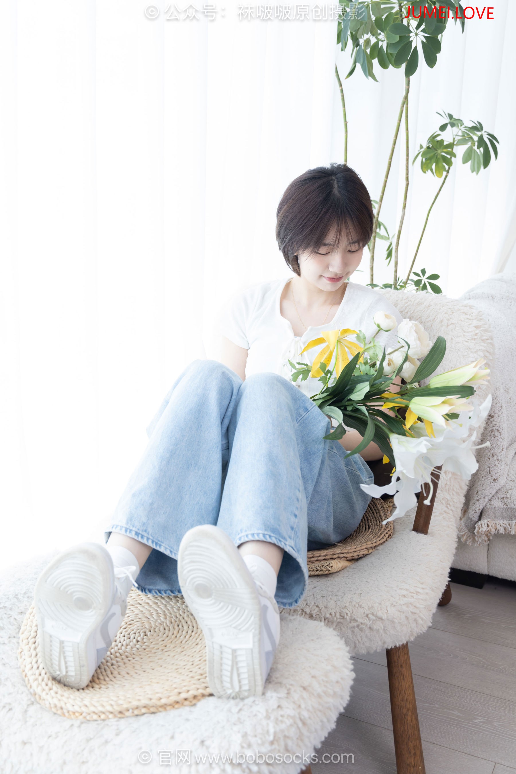 BoBoSocks袜啵啵 No.708 小甜豆 - 板鞋、纯白棉袜、裸足 第99张