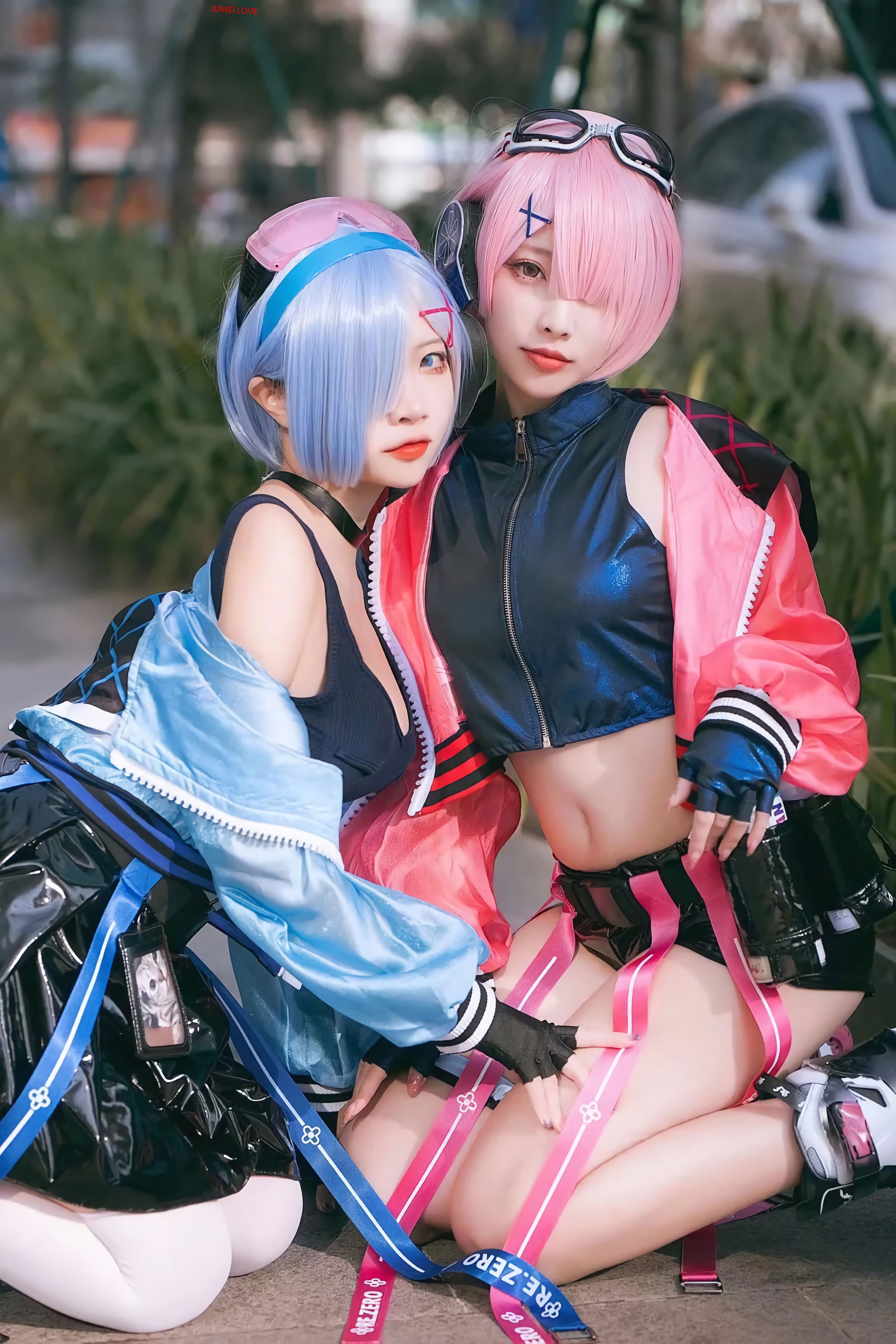 人气Coser二佐Nisa&宫本桜 - 蕾姆&拉姆 霓虹都市 第12张
