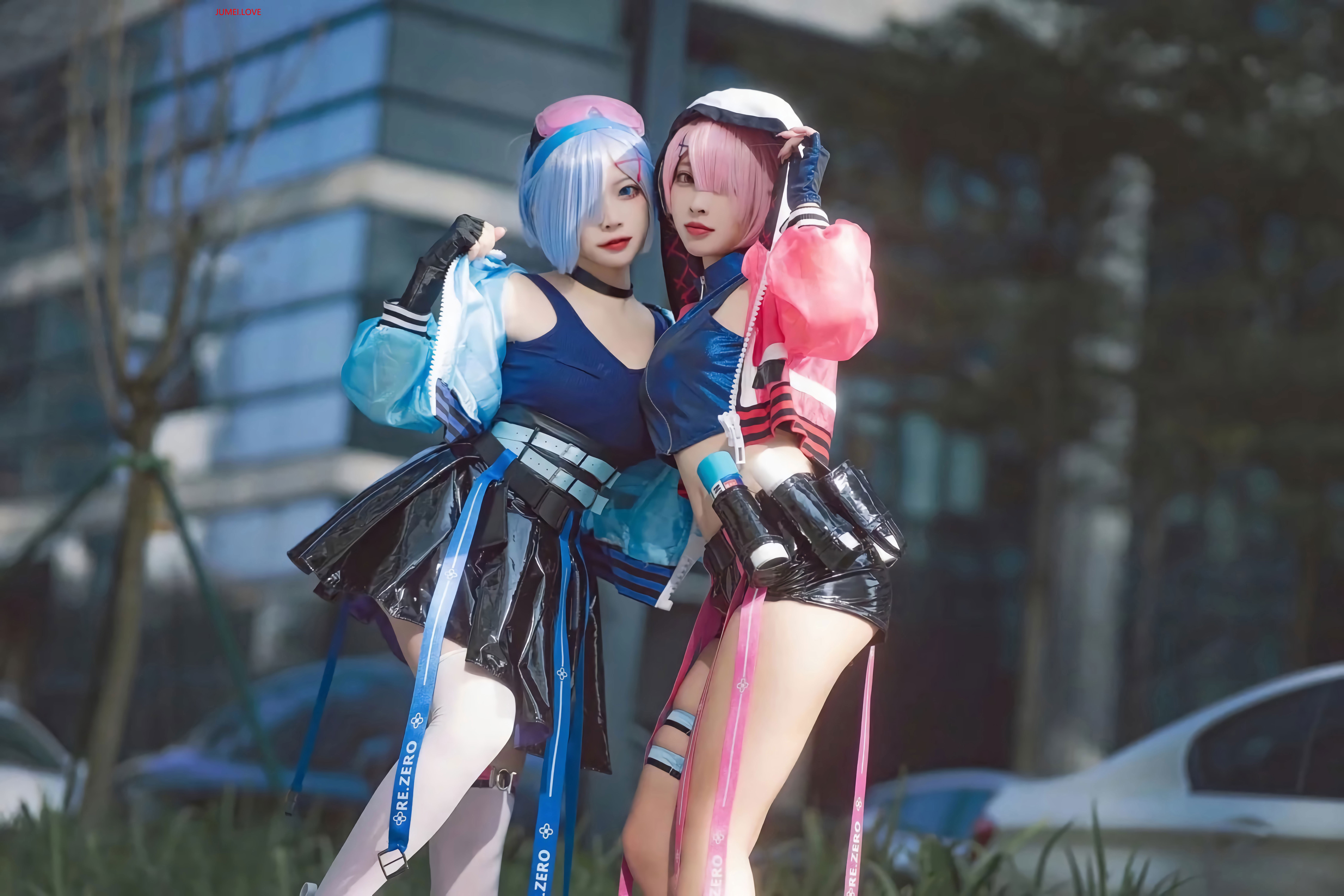 人气Coser二佐Nisa&宫本桜 - 蕾姆&拉姆 霓虹都市 第16张