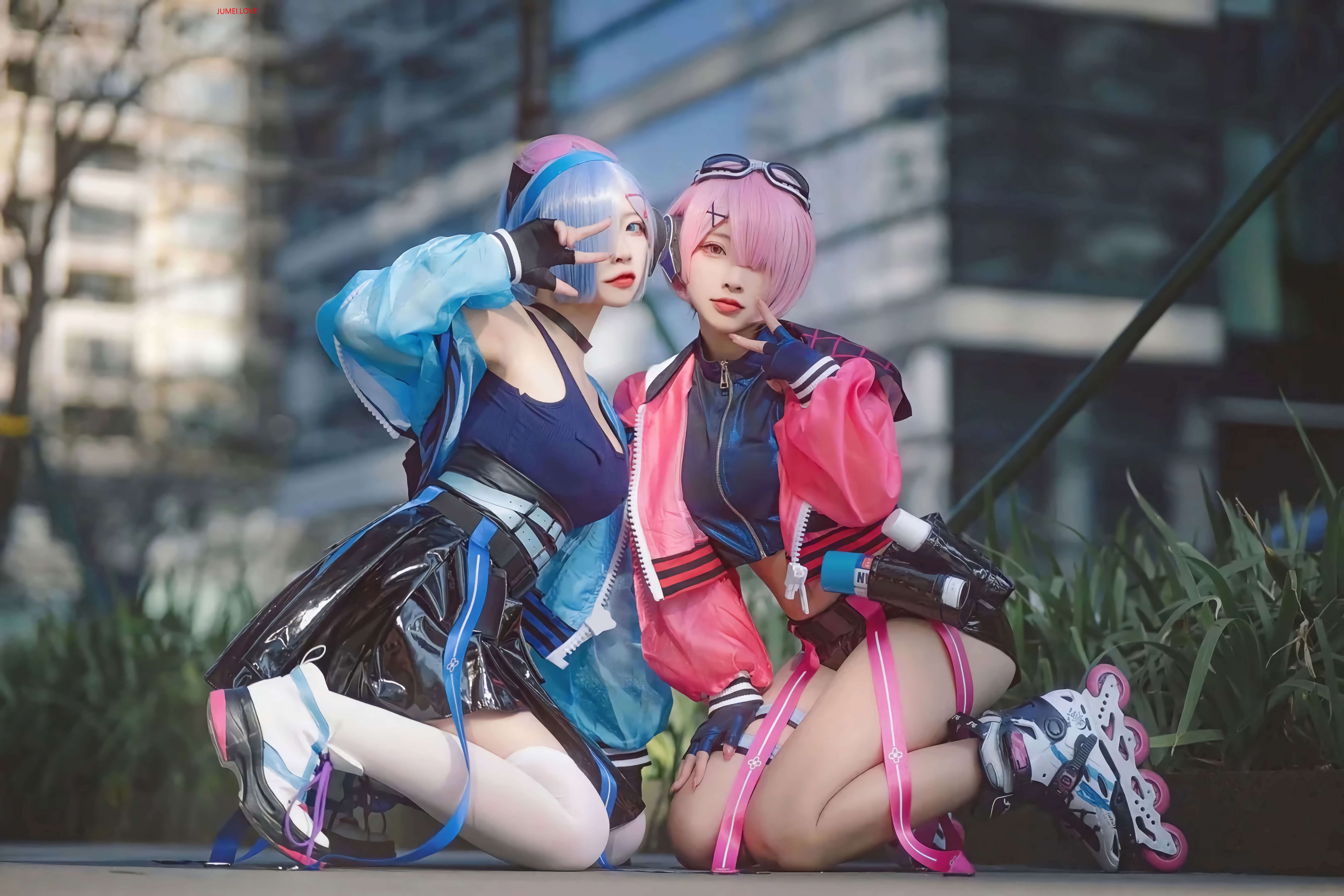 人气Coser二佐Nisa&宫本桜 - 蕾姆&拉姆 霓虹都市 第18张