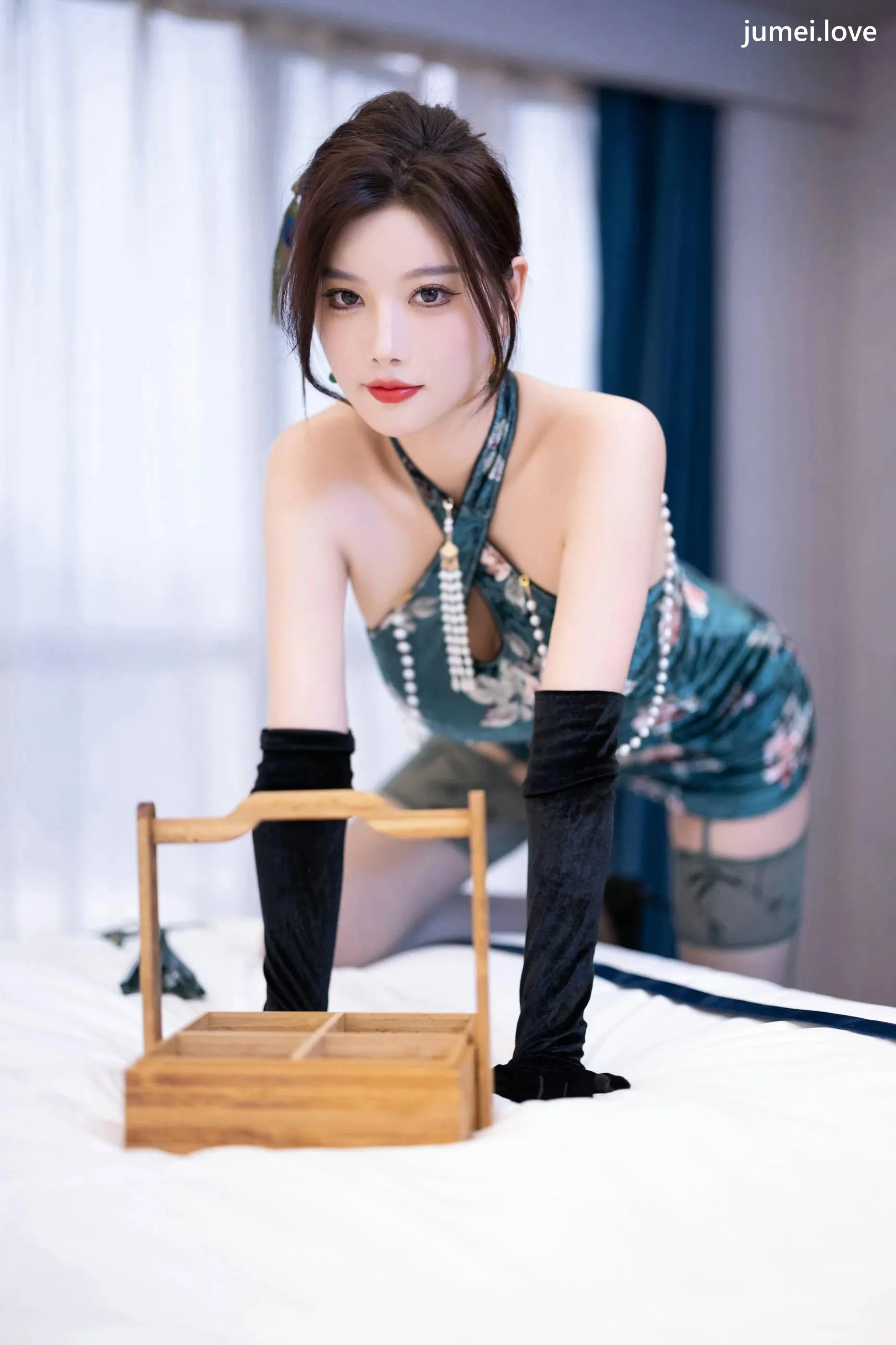 杨晨晨 诱人私拍福利 浅绿情趣内衣100P 第22张