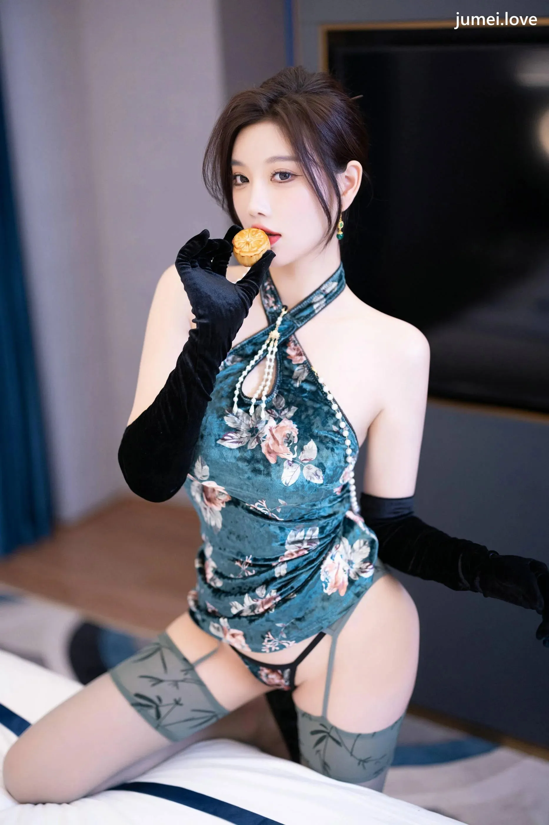 杨晨晨 诱人私拍福利 浅绿情趣内衣100P 第27张