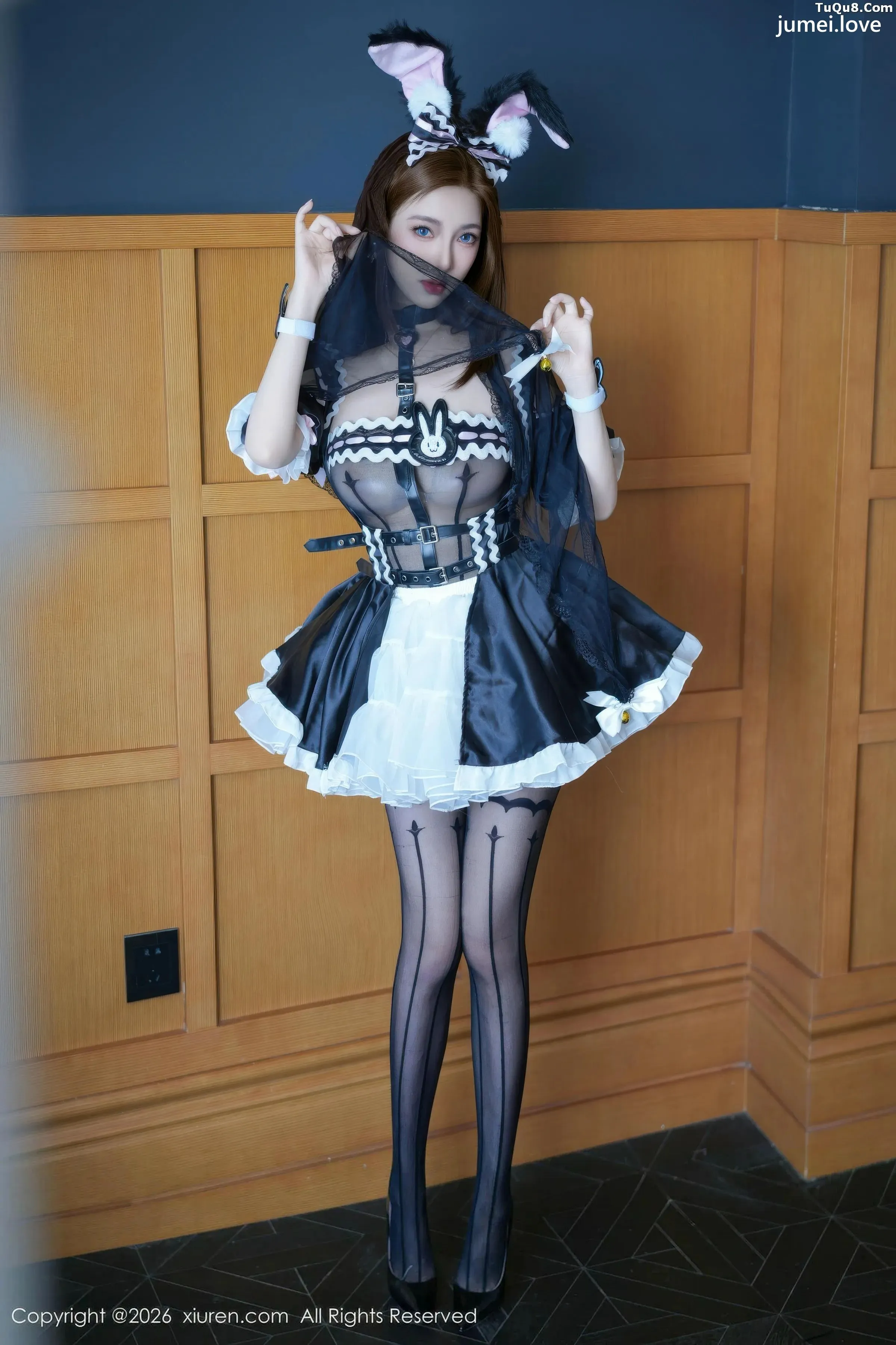 Twins-桃桃性感兔女郎黑色开档连体丝袜秀惹火身材绝美写真70P 第2张