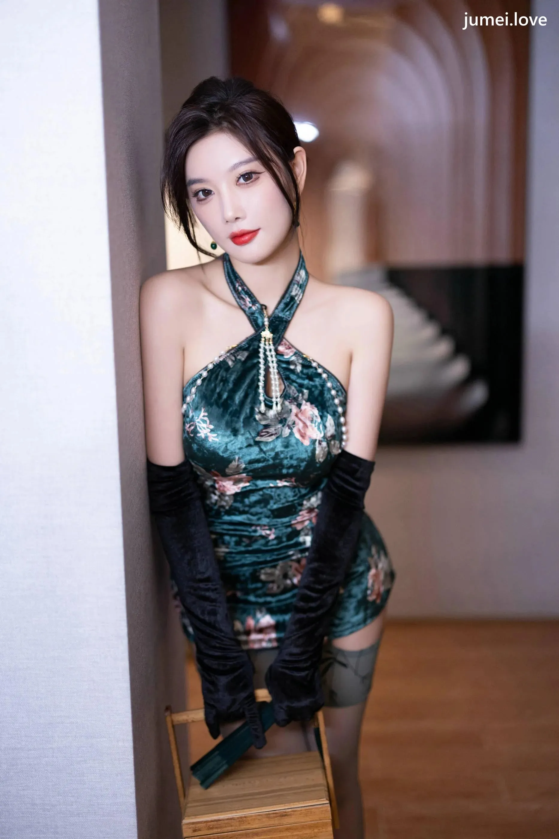 杨晨晨 诱人私拍福利 浅绿情趣内衣100P 第17张