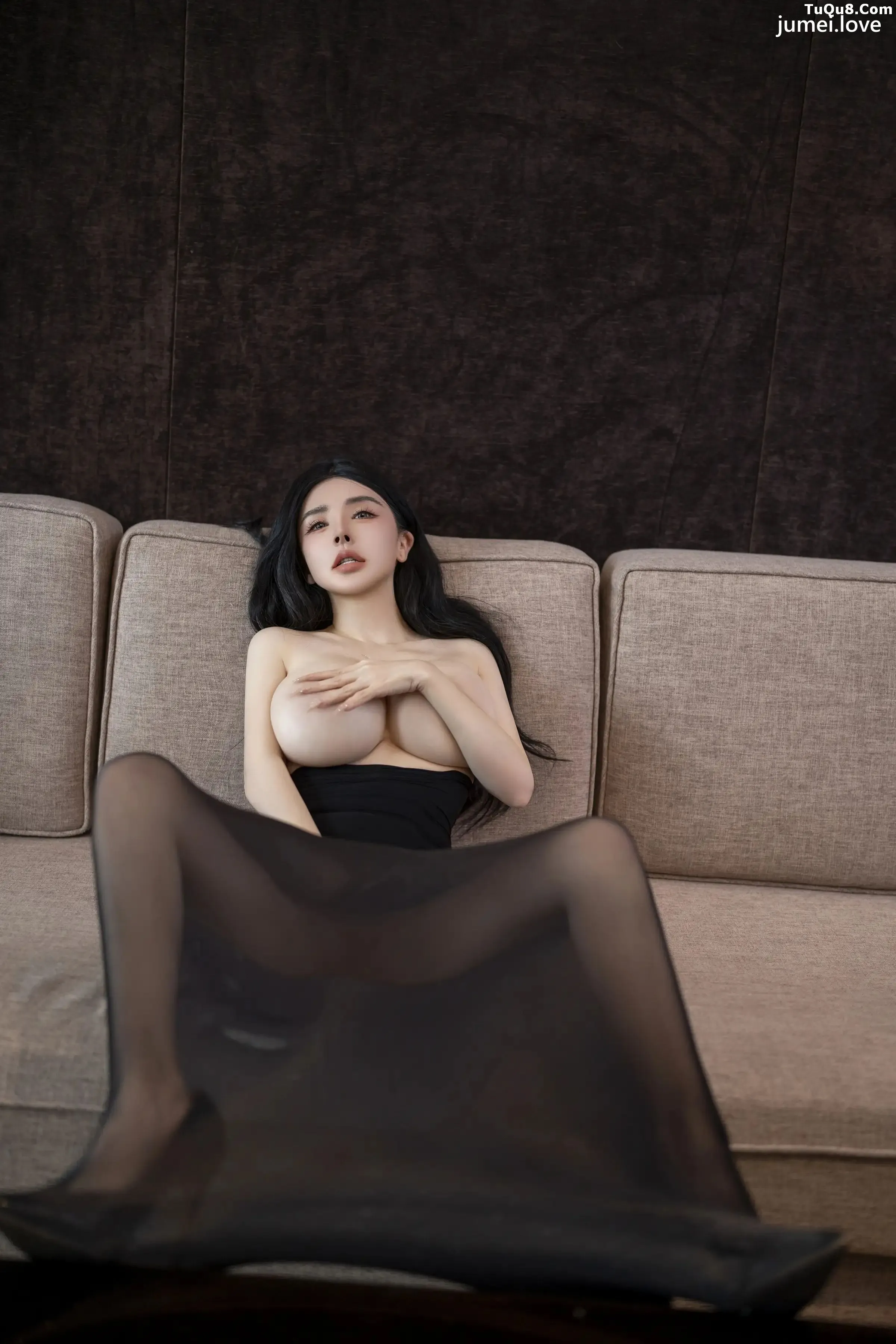 .B012 秀人番外 潘思沁 黑透 油光丝滑连体丝袜 主题写真 []88P 第62张