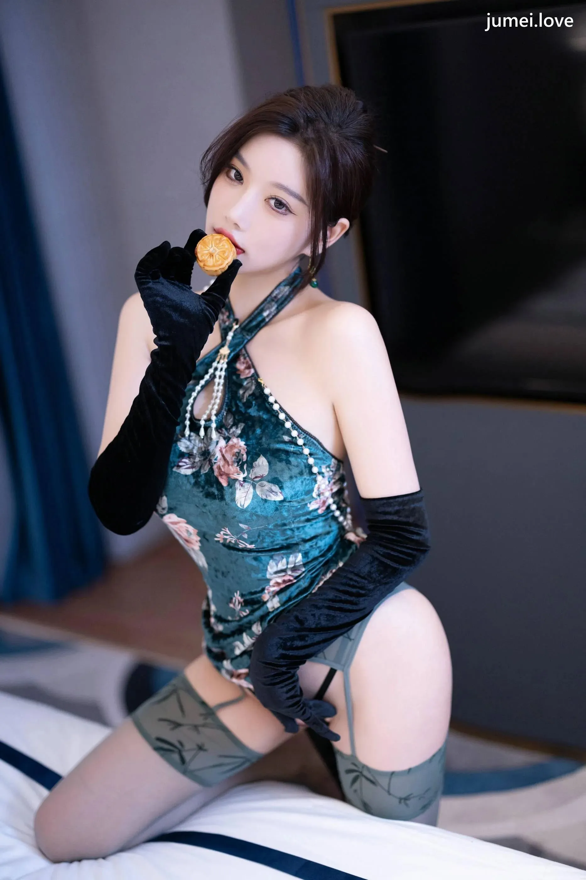 杨晨晨 诱人私拍福利 浅绿情趣内衣100P 第28张