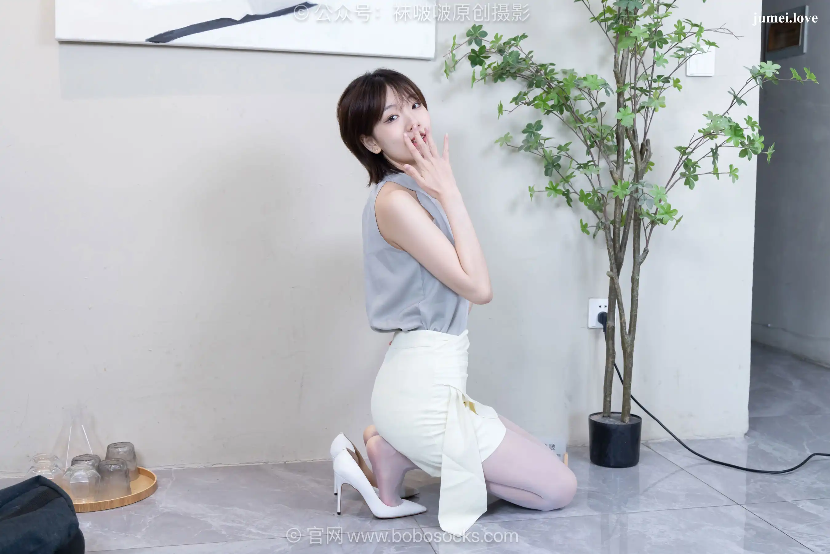 BoBoSocks袜啵啵 No.717 小甜豆 - 高跟鞋、薄白丝 第55张