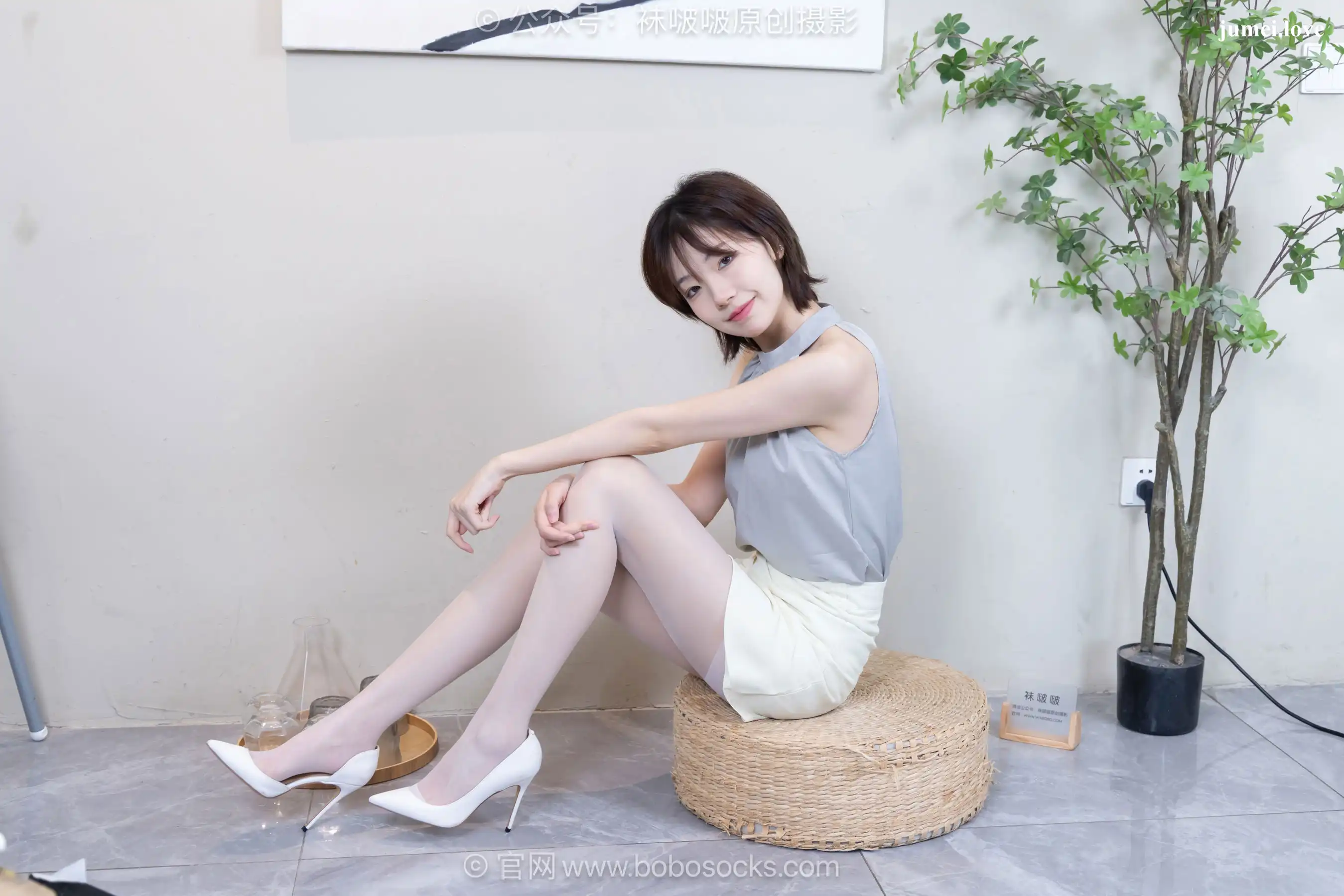 BoBoSocks袜啵啵 No.717 小甜豆 - 高跟鞋、薄白丝 第87张