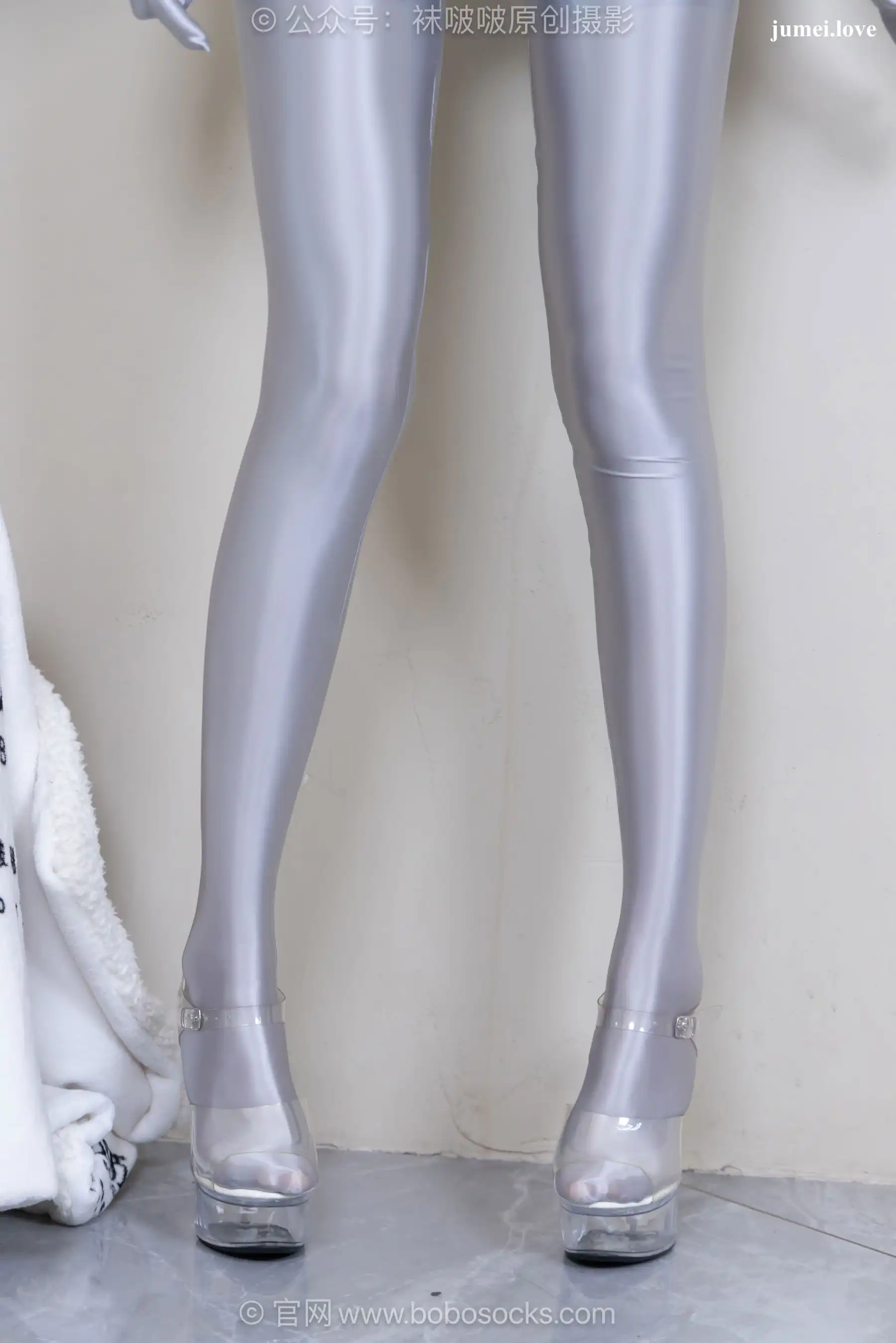 BoBoSocks袜啵啵 No.718 小甜豆 - 高跟凉鞋、银色连体衣 第169张