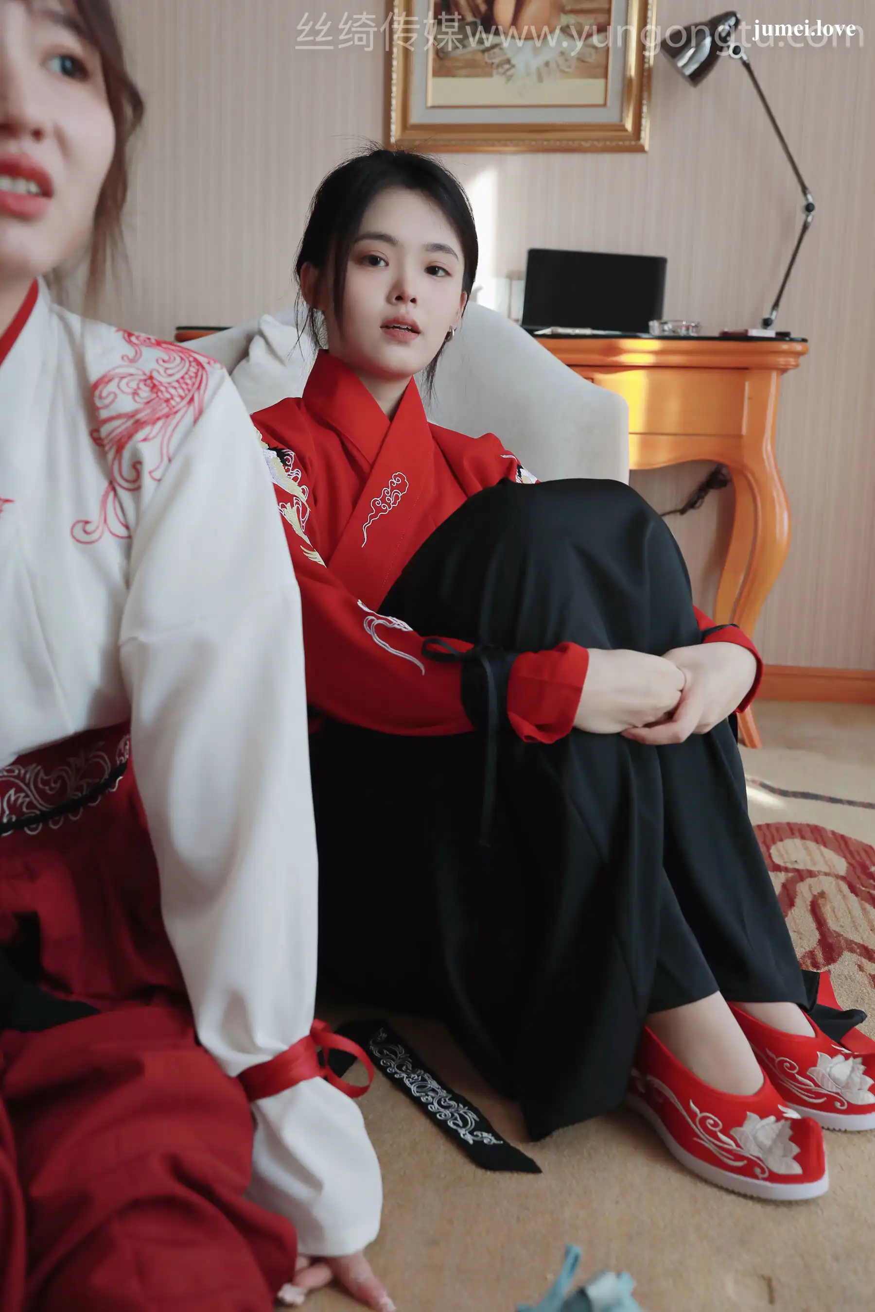 凡夫摄影 - 可菲&晓莲 红色古装汉服丝足 第137张