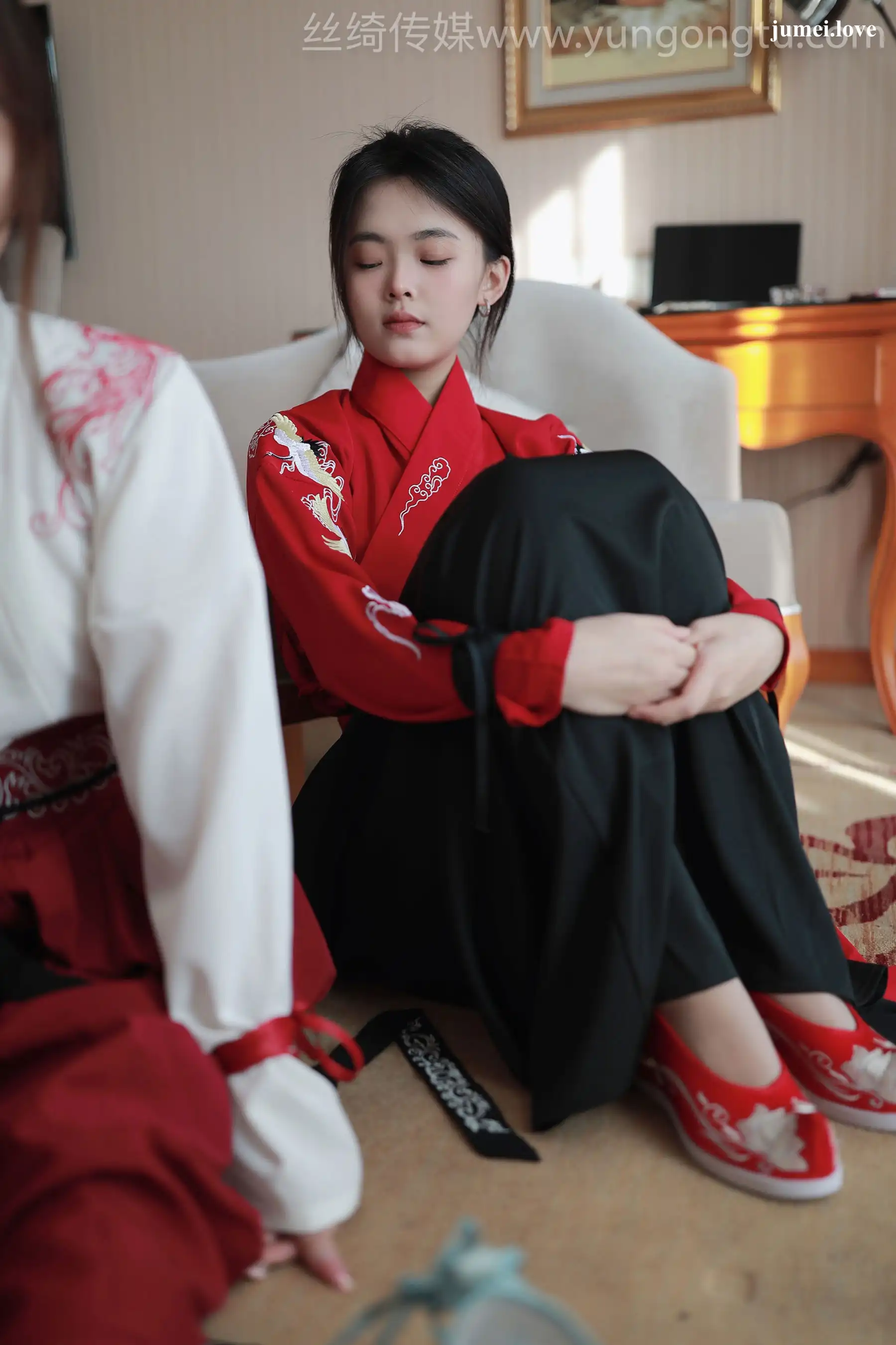 凡夫摄影 - 可菲&晓莲 红色古装汉服丝足 第138张
