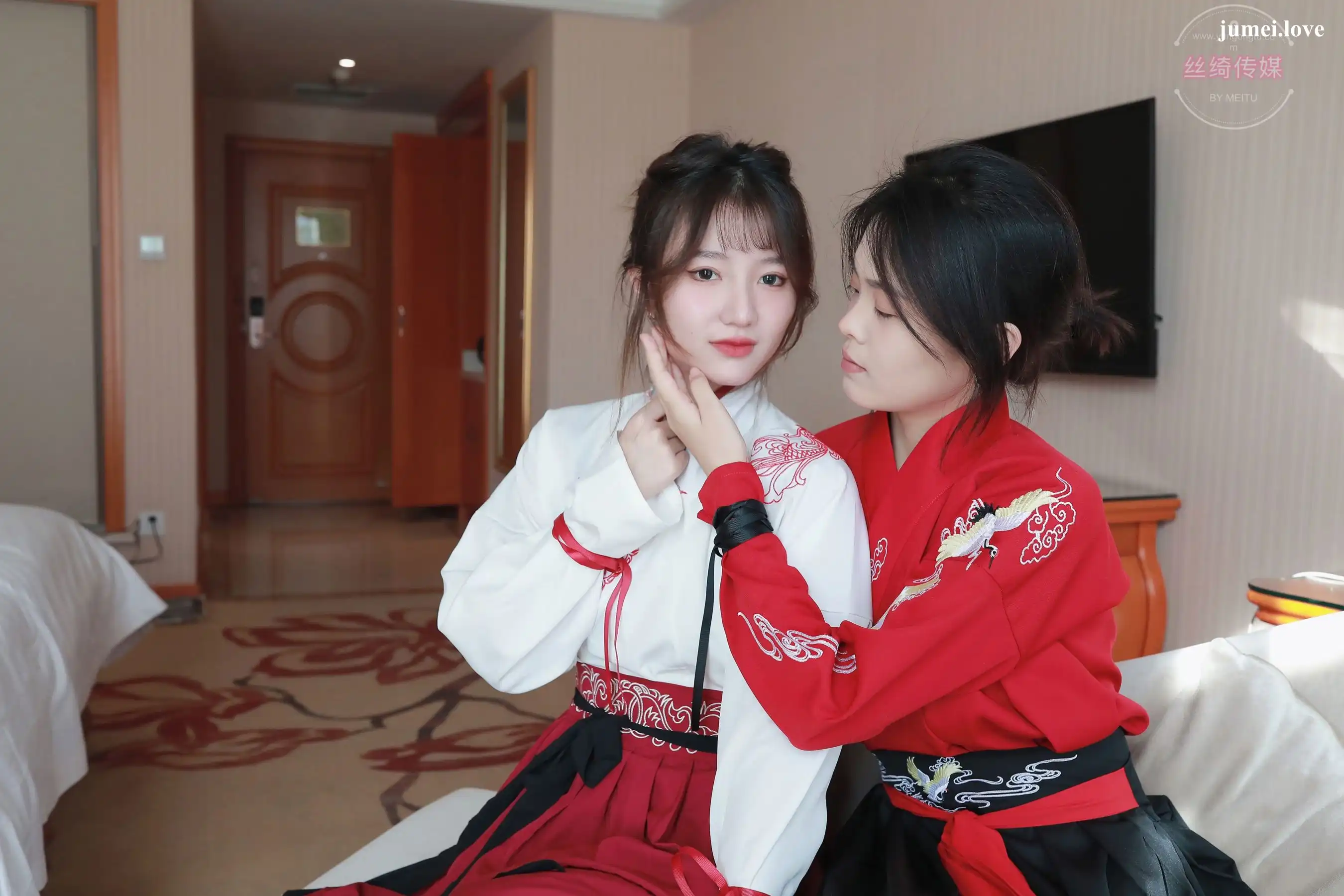 凡夫摄影 - 可菲&晓莲 红色古装汉服丝足 第28张