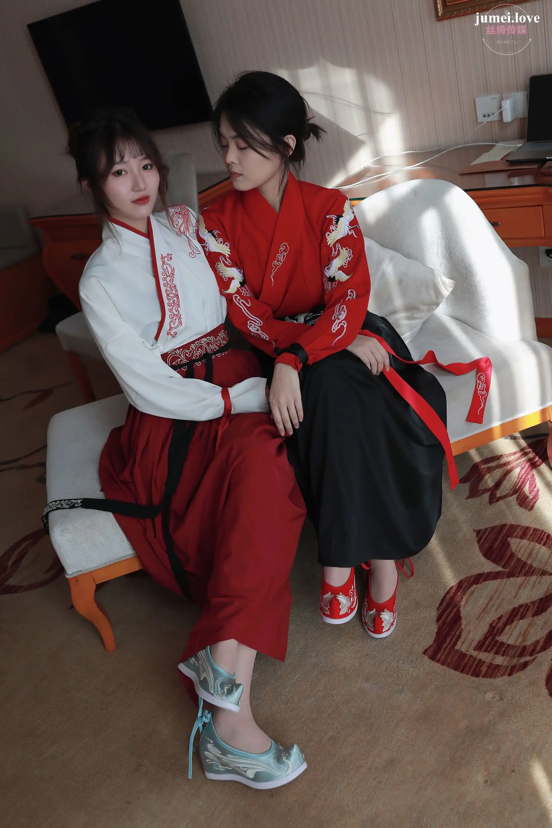 凡夫摄影 - 可菲&晓莲 红色古装汉服丝足 第44张