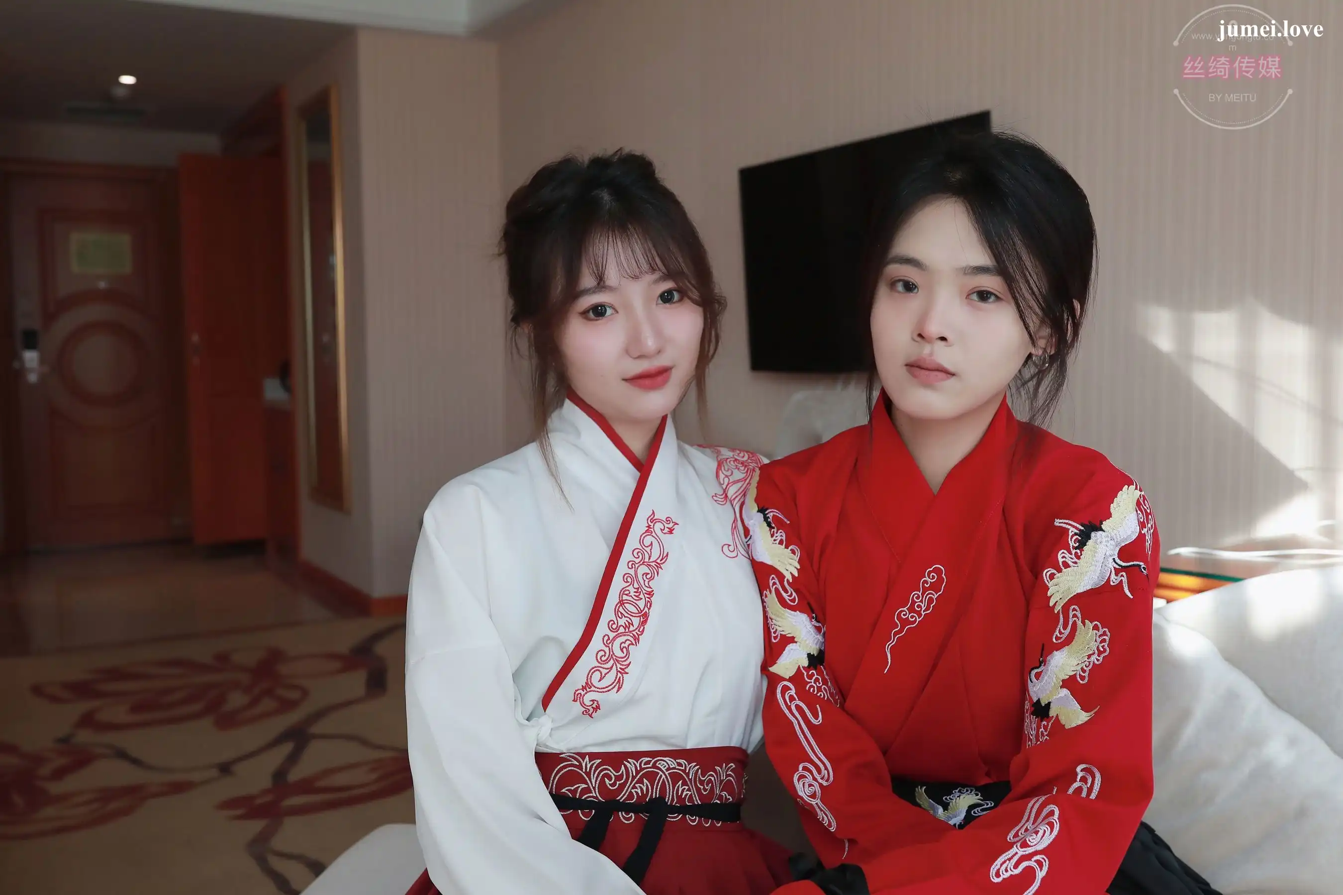 凡夫摄影 - 可菲&晓莲 红色古装汉服丝足 第45张