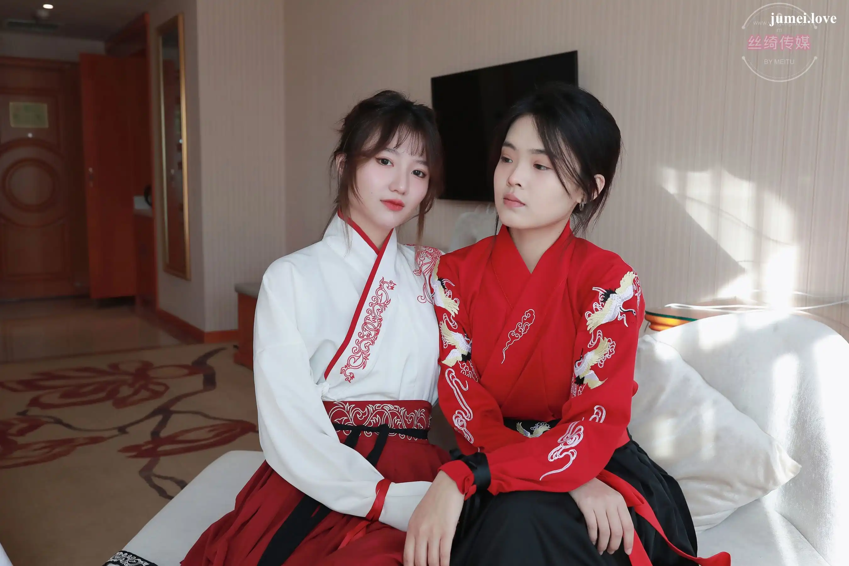 凡夫摄影 - 可菲&晓莲 红色古装汉服丝足 第46张