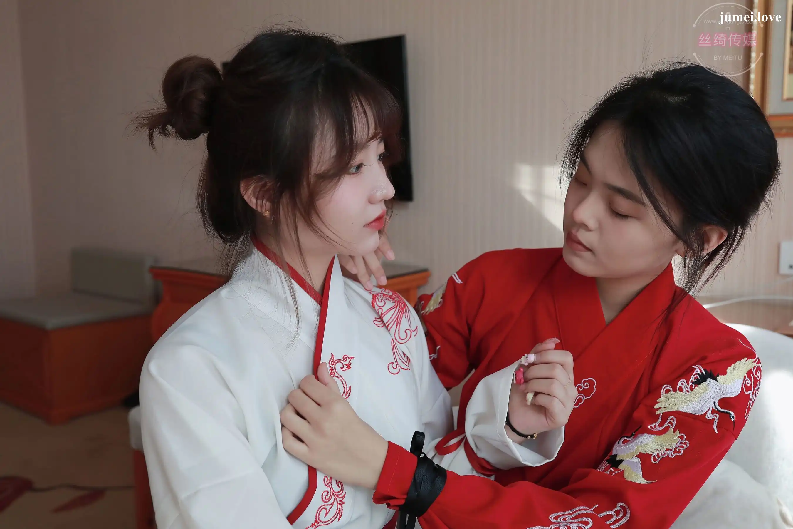 凡夫摄影 - 可菲&晓莲 红色古装汉服丝足 第53张
