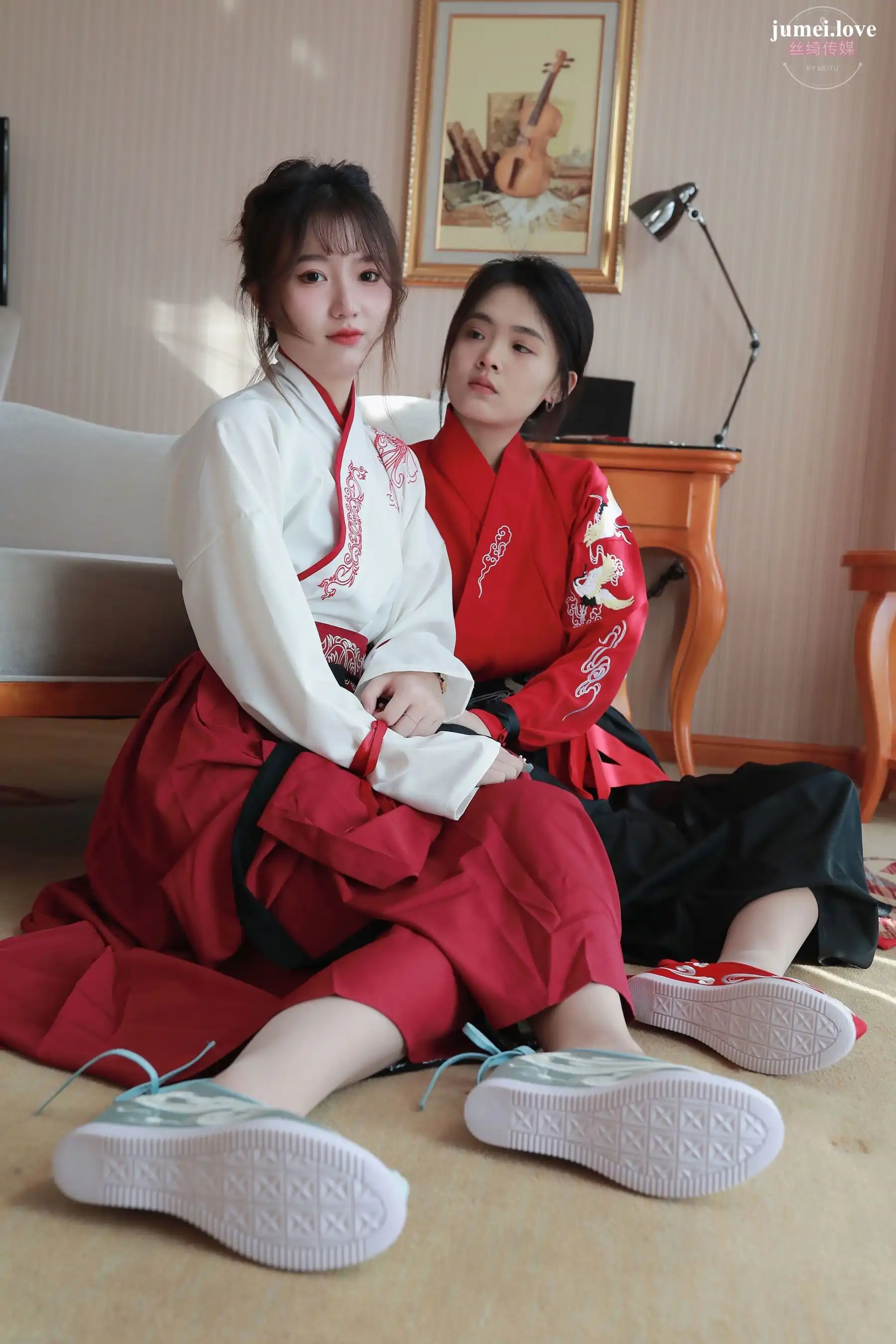 凡夫摄影 - 可菲&晓莲 红色古装汉服丝足 第57张