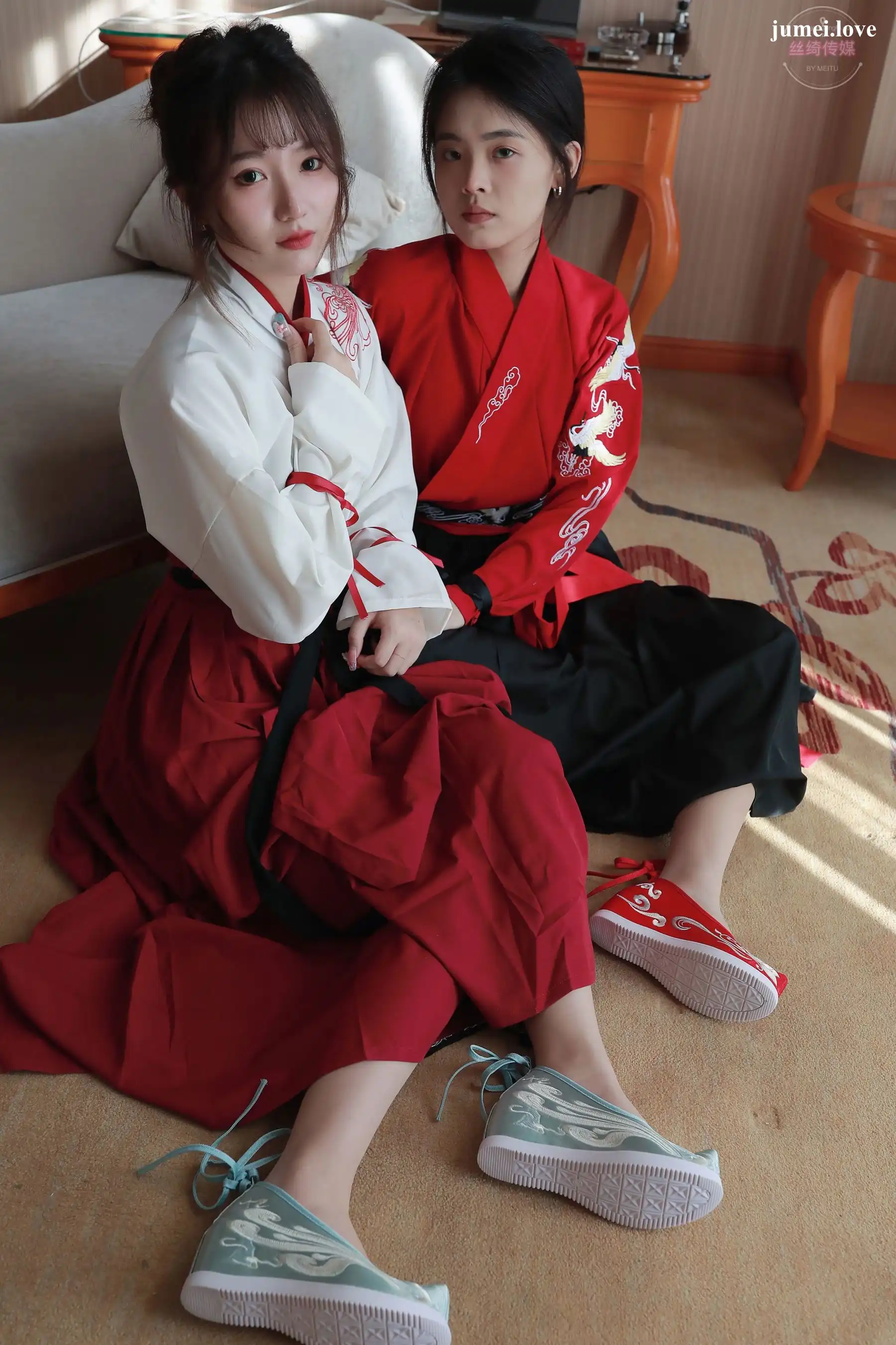 凡夫摄影 - 可菲&晓莲 红色古装汉服丝足 第58张