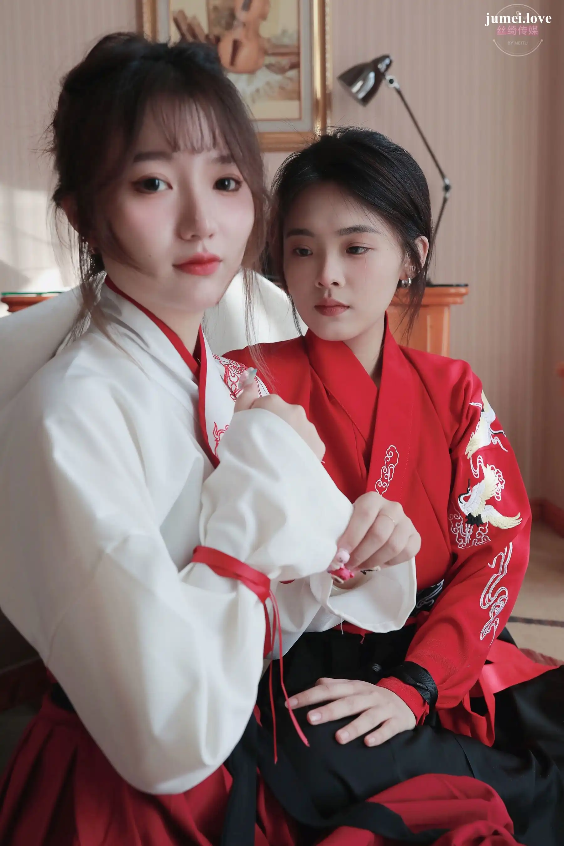 凡夫摄影 - 可菲&晓莲 红色古装汉服丝足 第59张