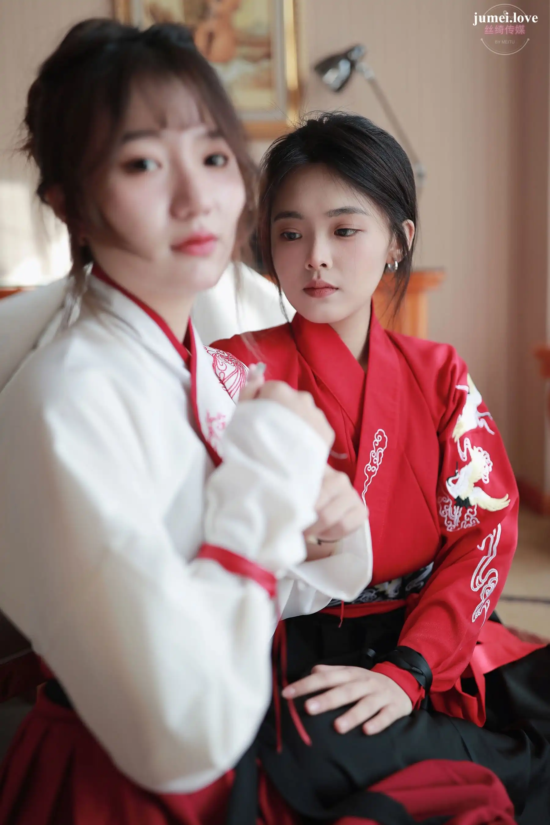 凡夫摄影 - 可菲&晓莲 红色古装汉服丝足 第60张