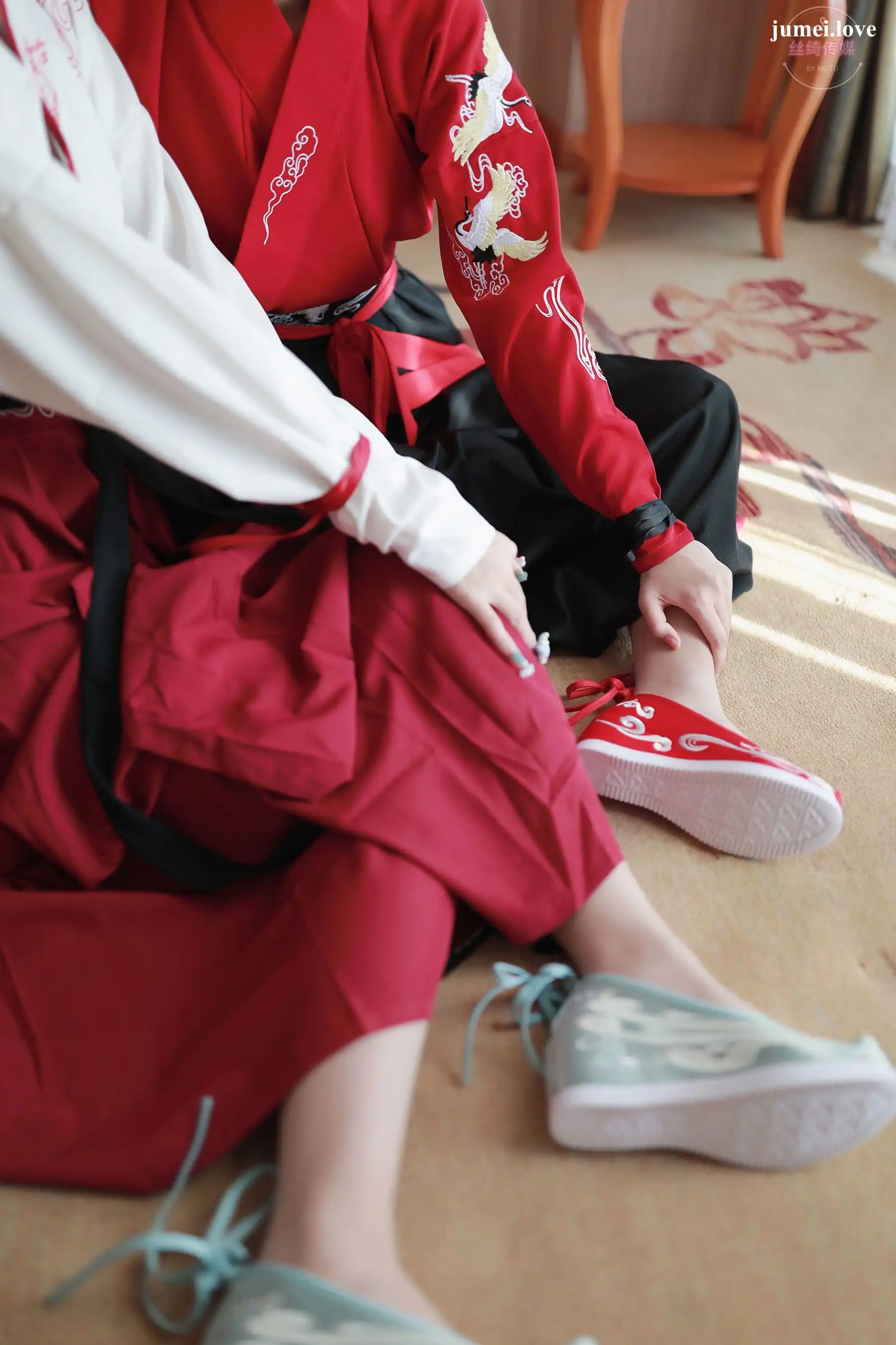 凡夫摄影 - 可菲&晓莲 红色古装汉服丝足 第61张