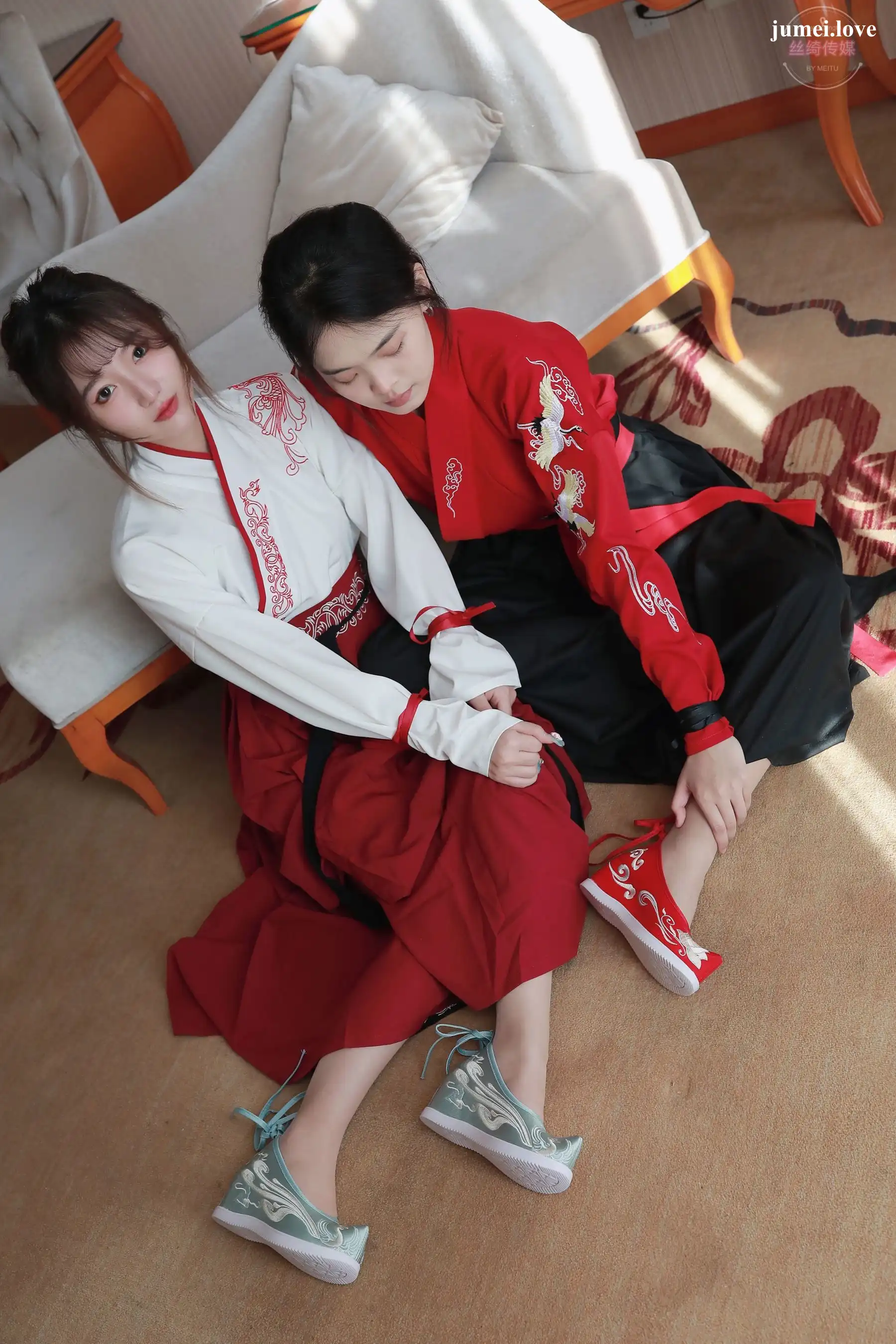 凡夫摄影 - 可菲&晓莲 红色古装汉服丝足 第62张