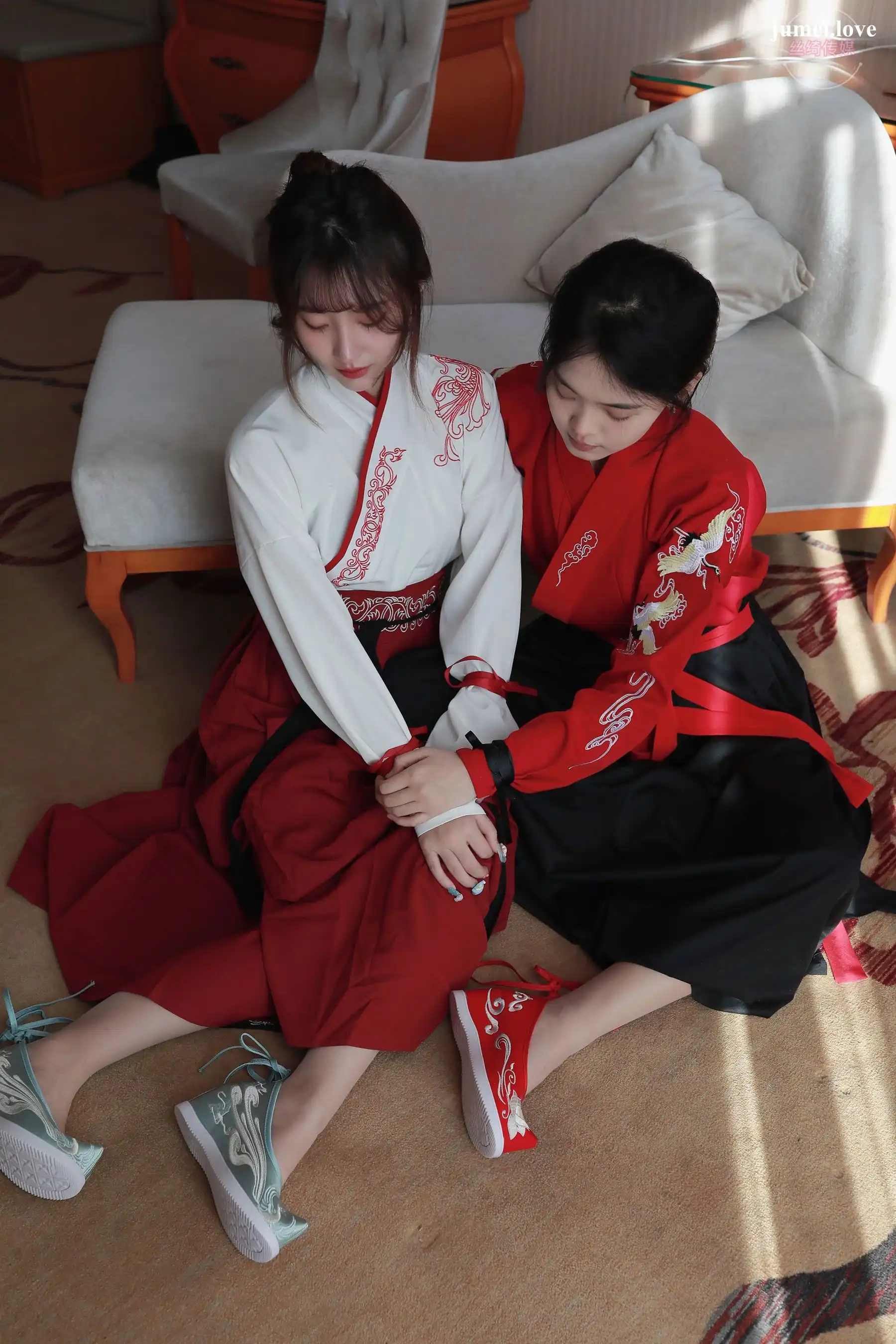 凡夫摄影 - 可菲&晓莲 红色古装汉服丝足 第63张