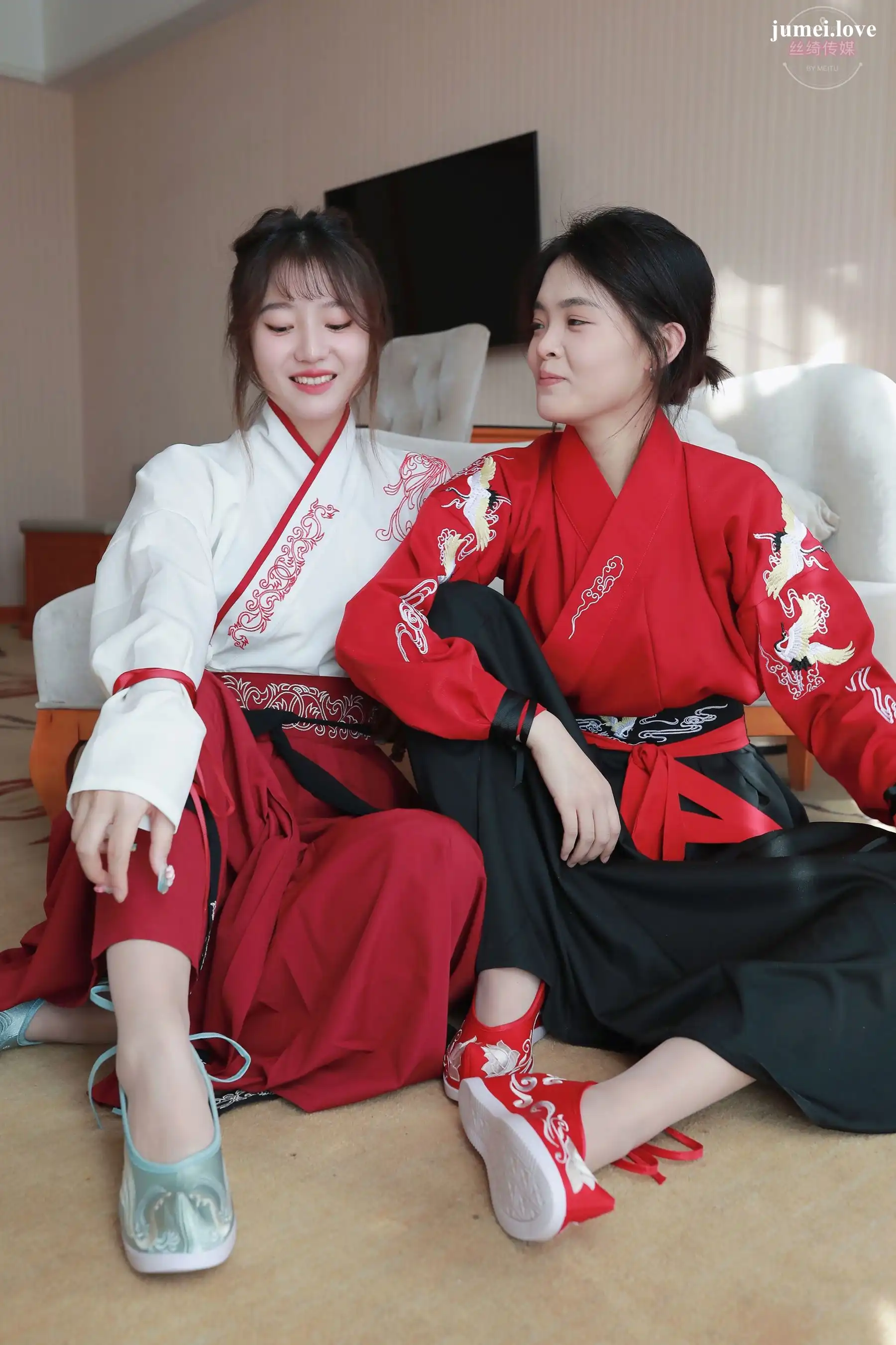 凡夫摄影 - 可菲&晓莲 红色古装汉服丝足 第64张