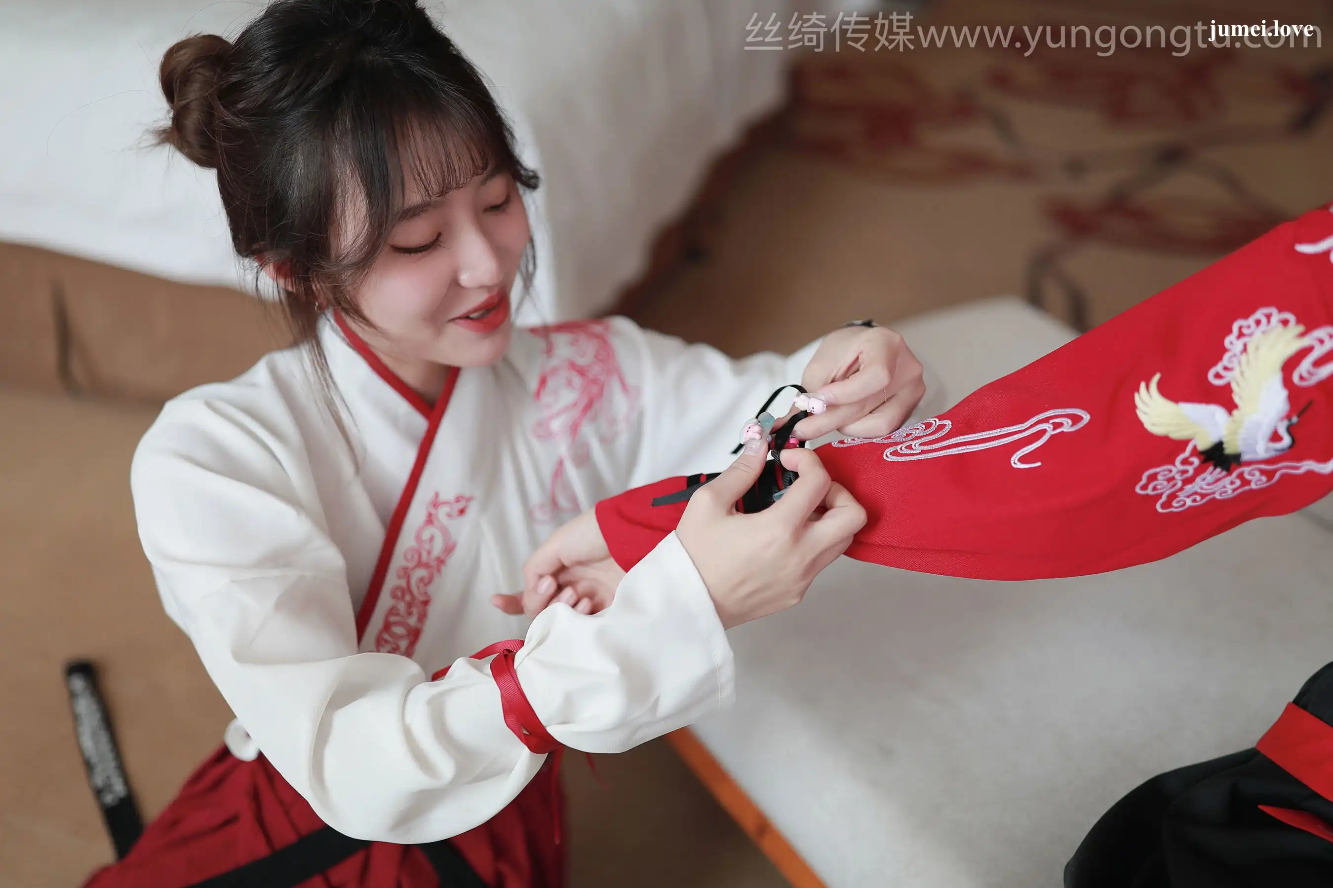 凡夫摄影 - 可菲&晓莲 红色古装汉服丝足 第70张