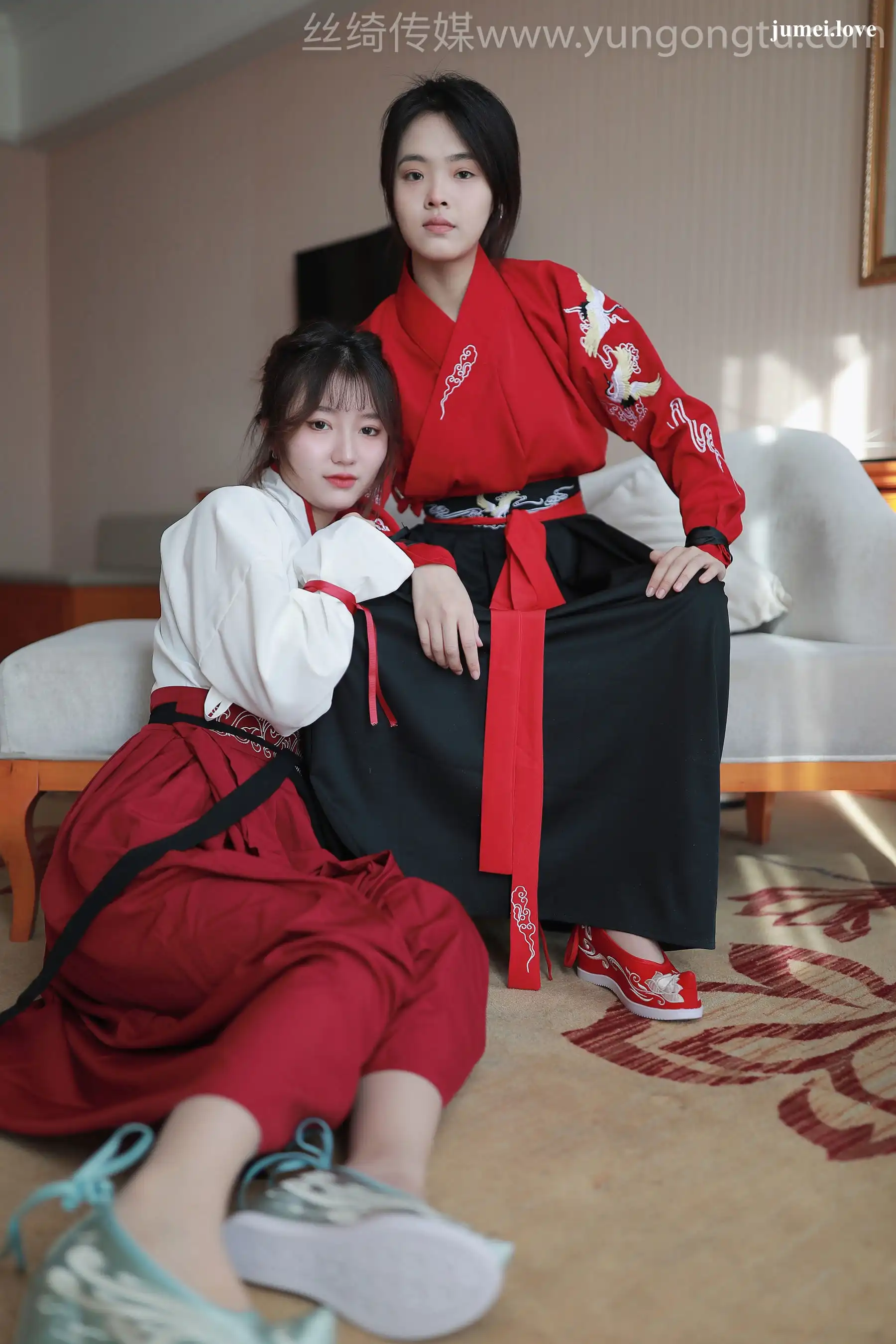 凡夫摄影 - 可菲&晓莲 红色古装汉服丝足 第73张