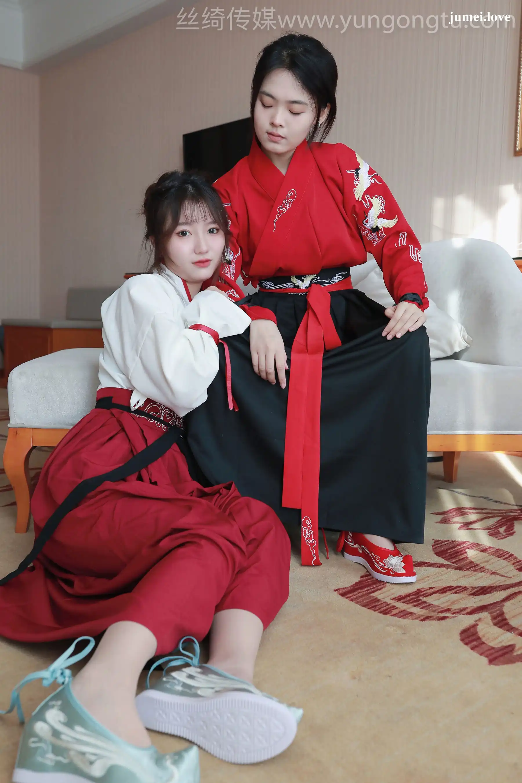 凡夫摄影 - 可菲&晓莲 红色古装汉服丝足 第74张