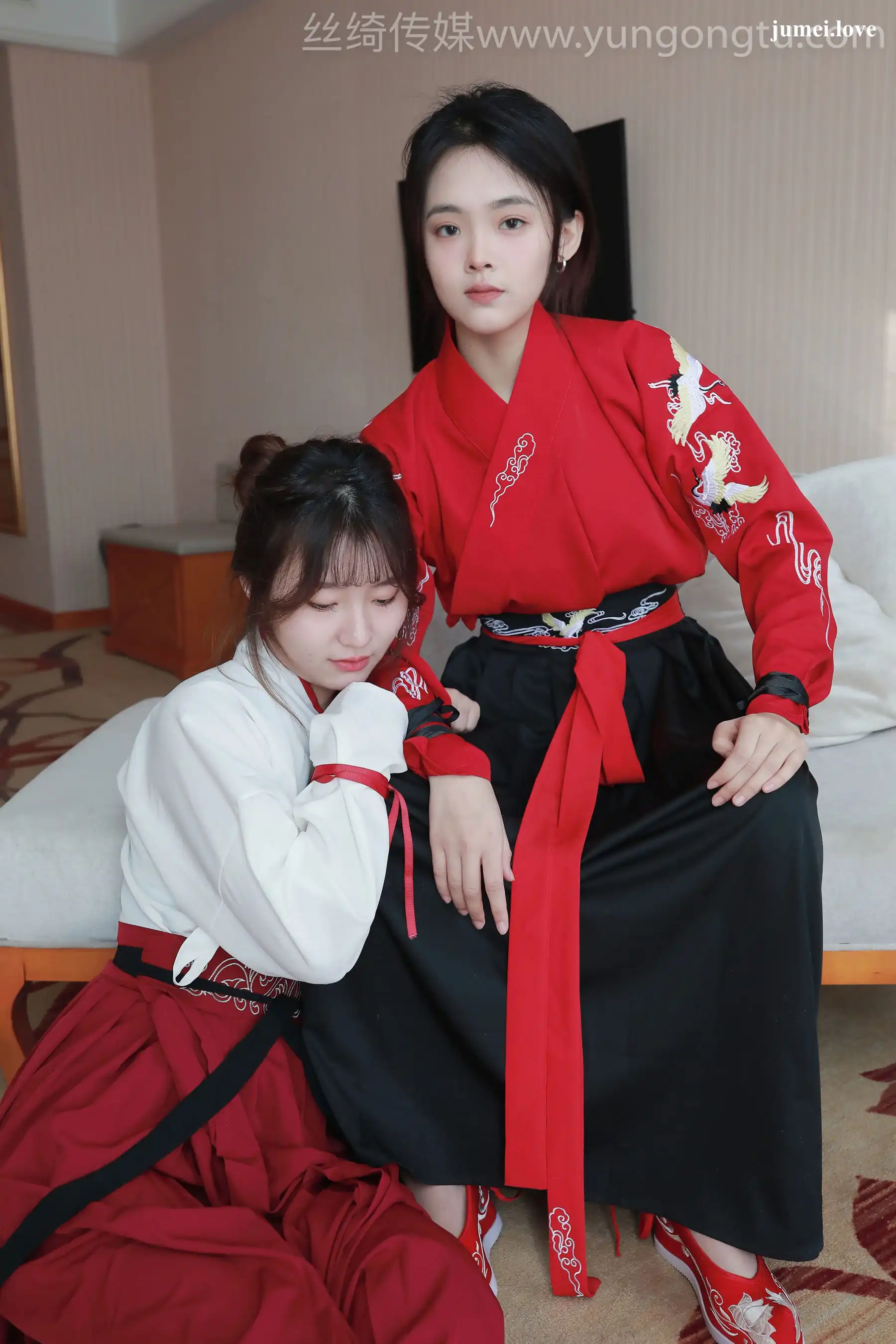凡夫摄影 - 可菲&晓莲 红色古装汉服丝足 第75张
