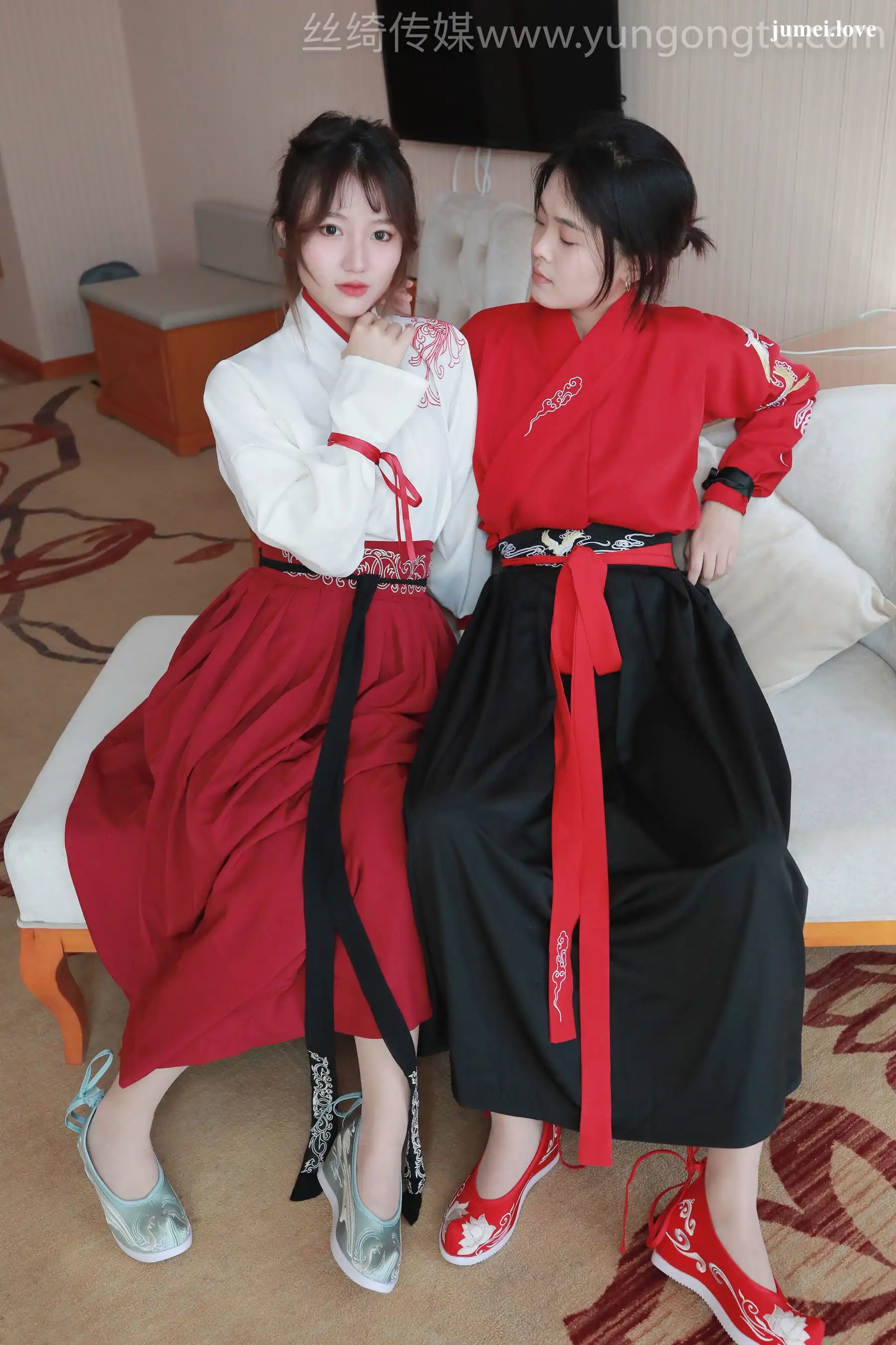 凡夫摄影 - 可菲&晓莲 红色古装汉服丝足 第82张