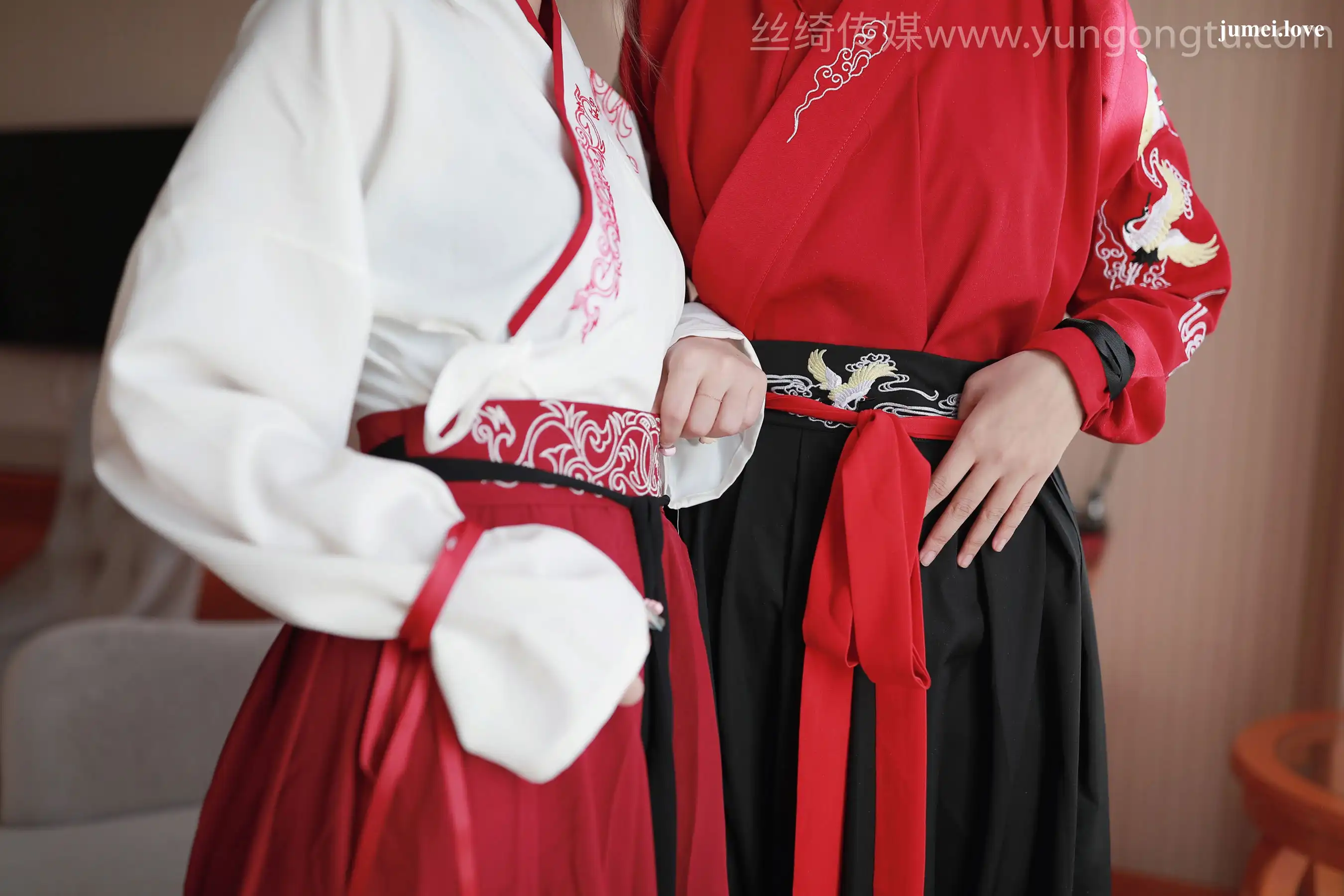 凡夫摄影 - 可菲&晓莲 红色古装汉服丝足 第84张