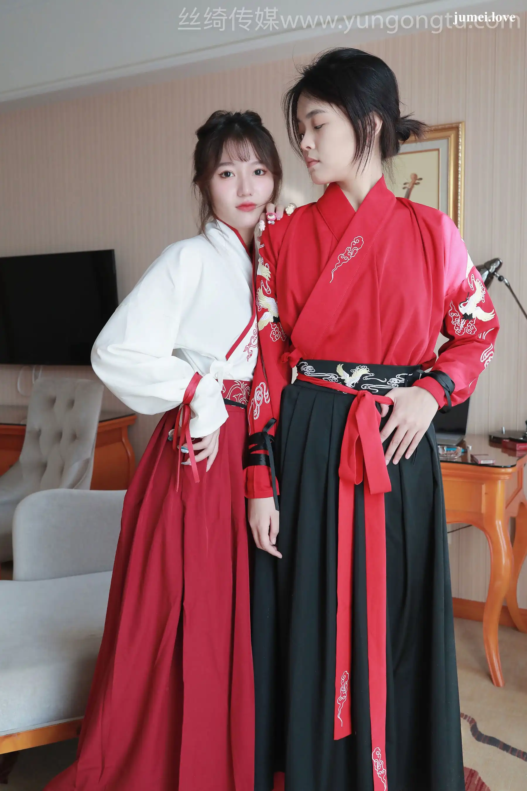 凡夫摄影 - 可菲&晓莲 红色古装汉服丝足 第88张