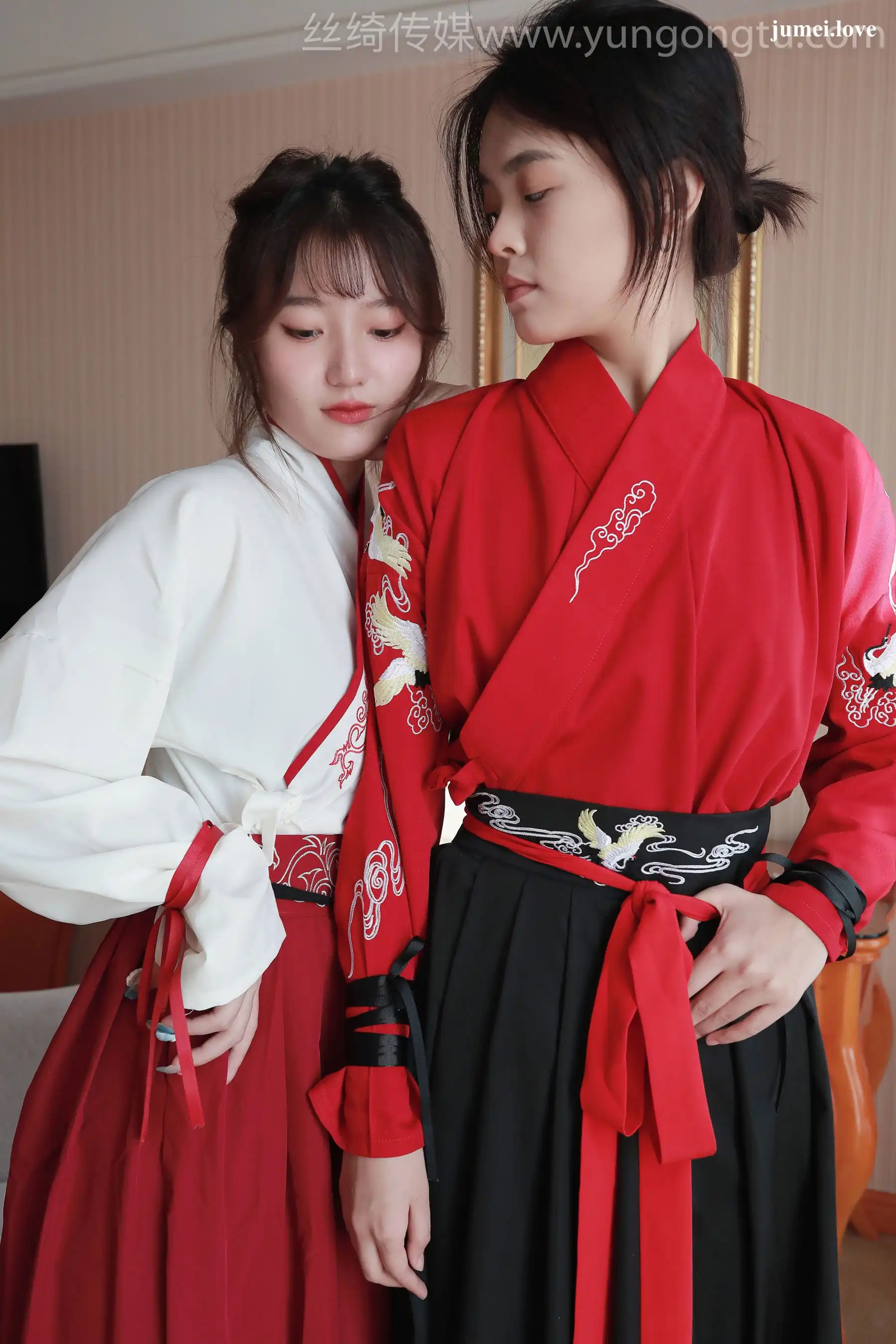 凡夫摄影 - 可菲&晓莲 红色古装汉服丝足 第89张