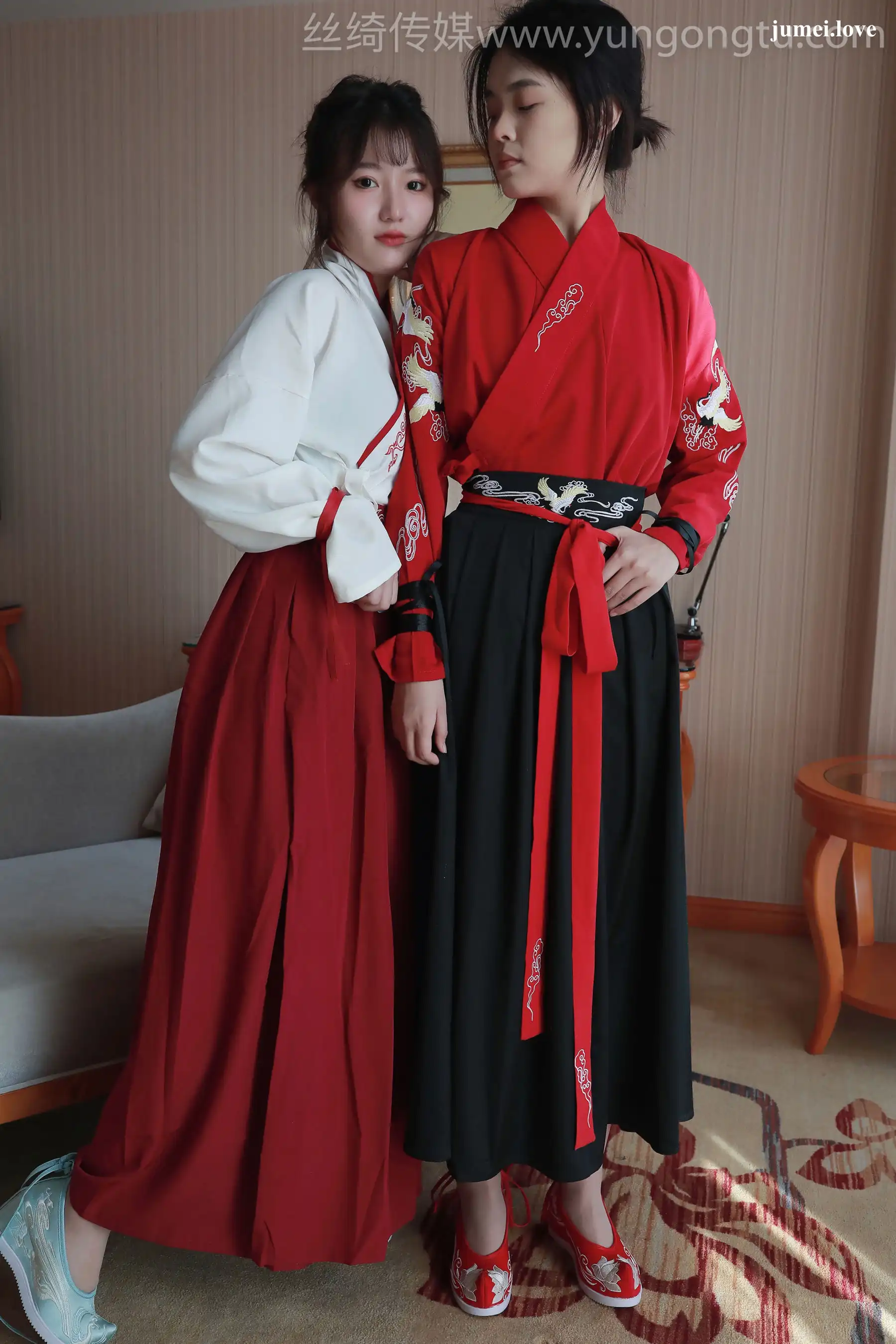 凡夫摄影 - 可菲&晓莲 红色古装汉服丝足 第90张