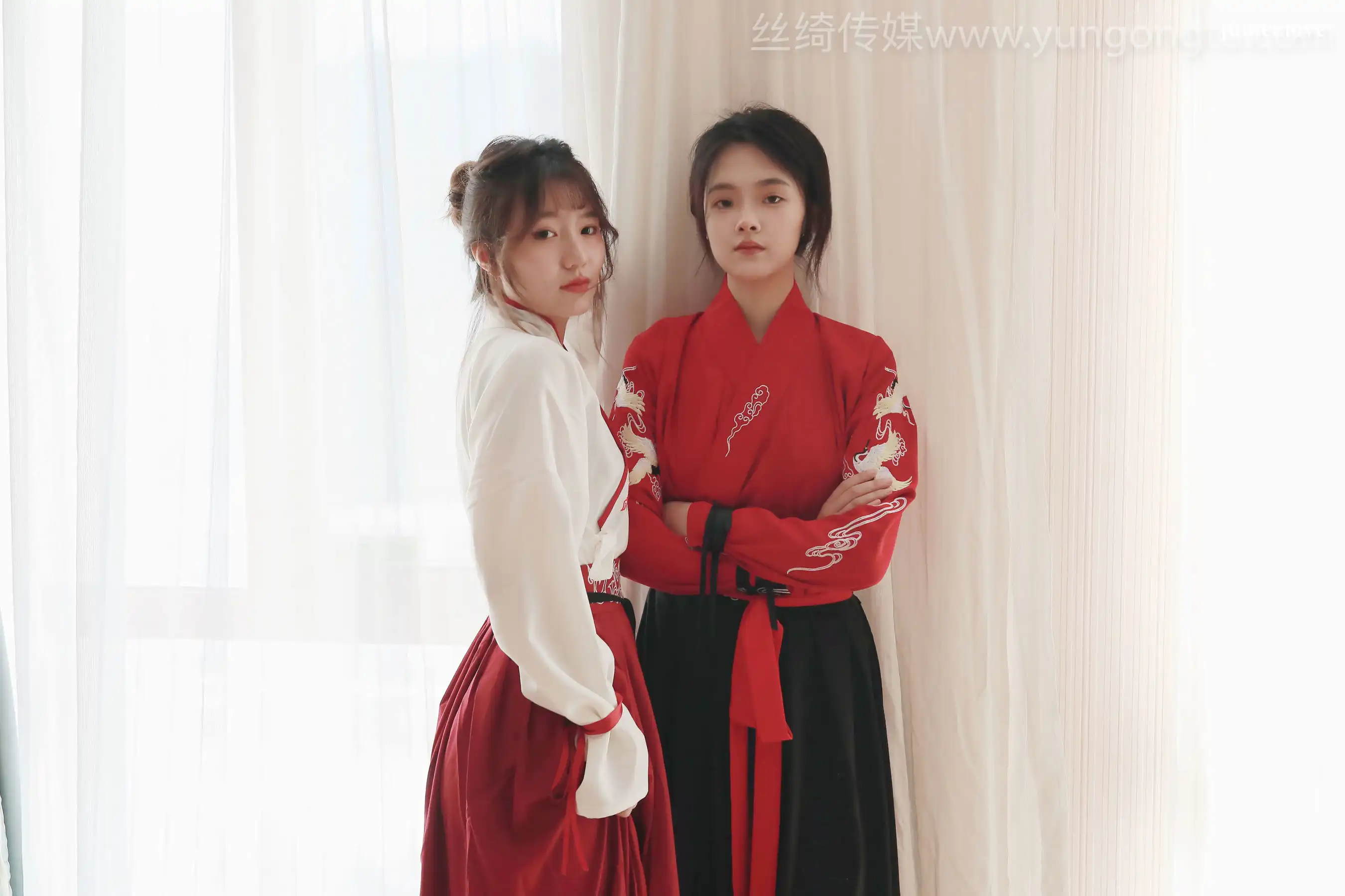 凡夫摄影 - 可菲&晓莲 红色古装汉服丝足 第91张