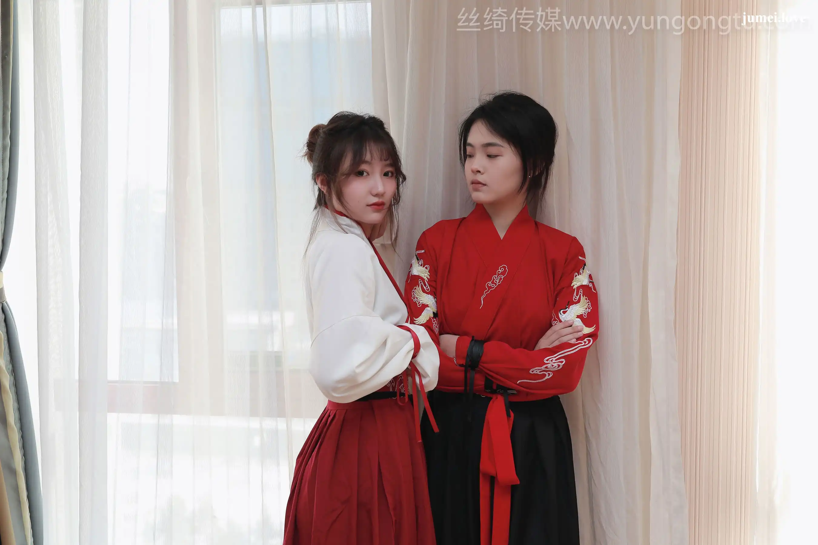 凡夫摄影 - 可菲&晓莲 红色古装汉服丝足 第92张