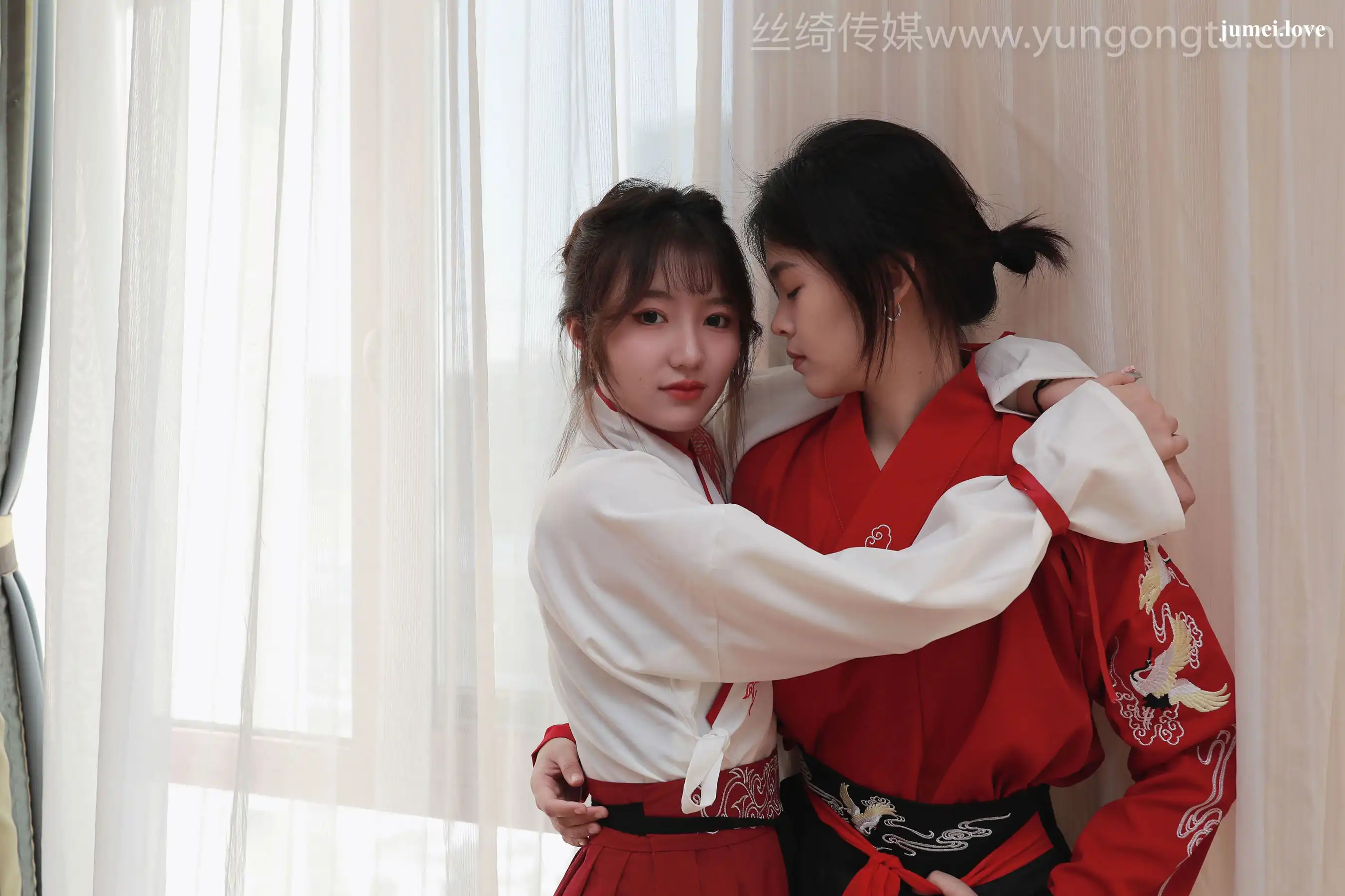 凡夫摄影 - 可菲&晓莲 红色古装汉服丝足 第94张