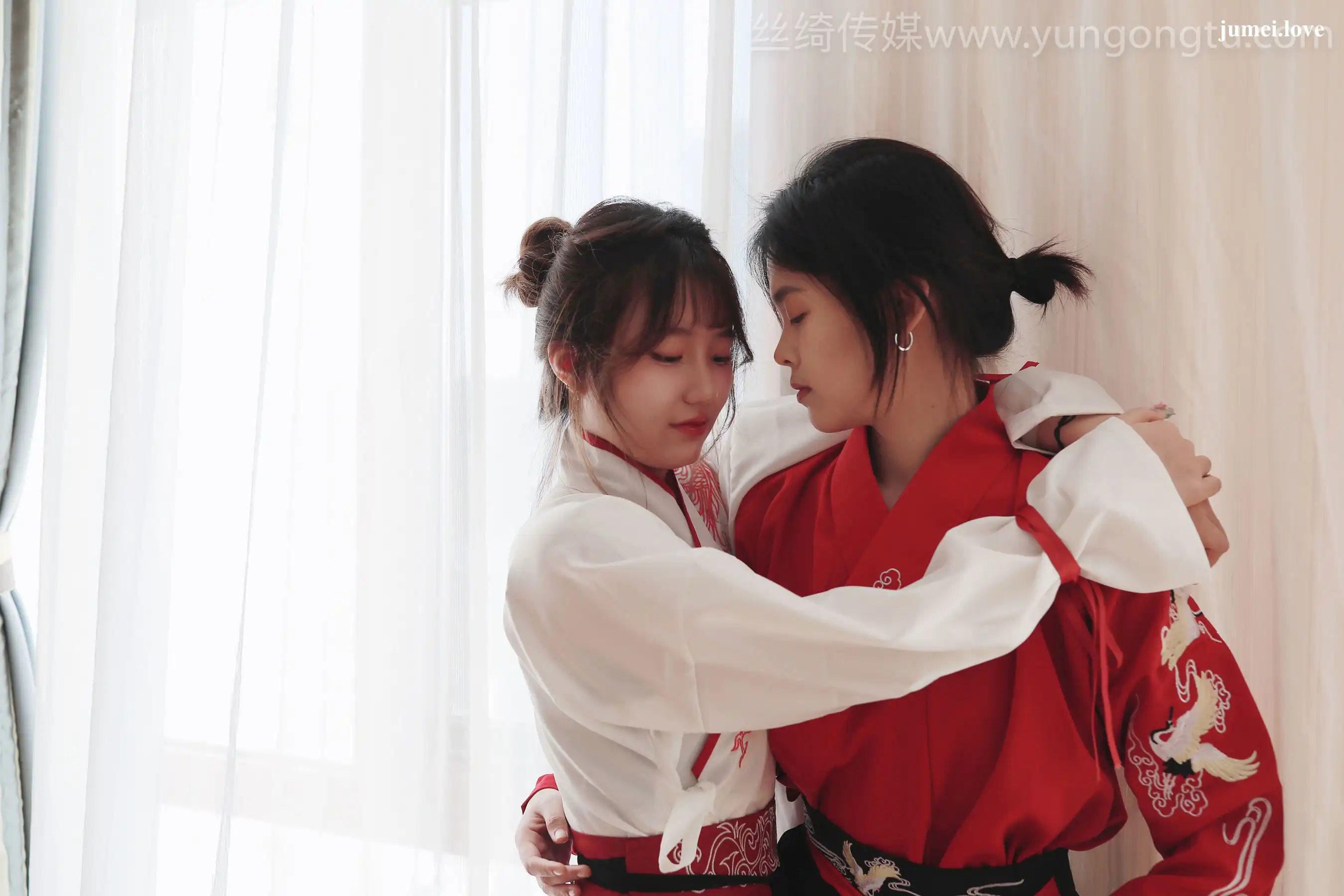 凡夫摄影 - 可菲&晓莲 红色古装汉服丝足 第95张