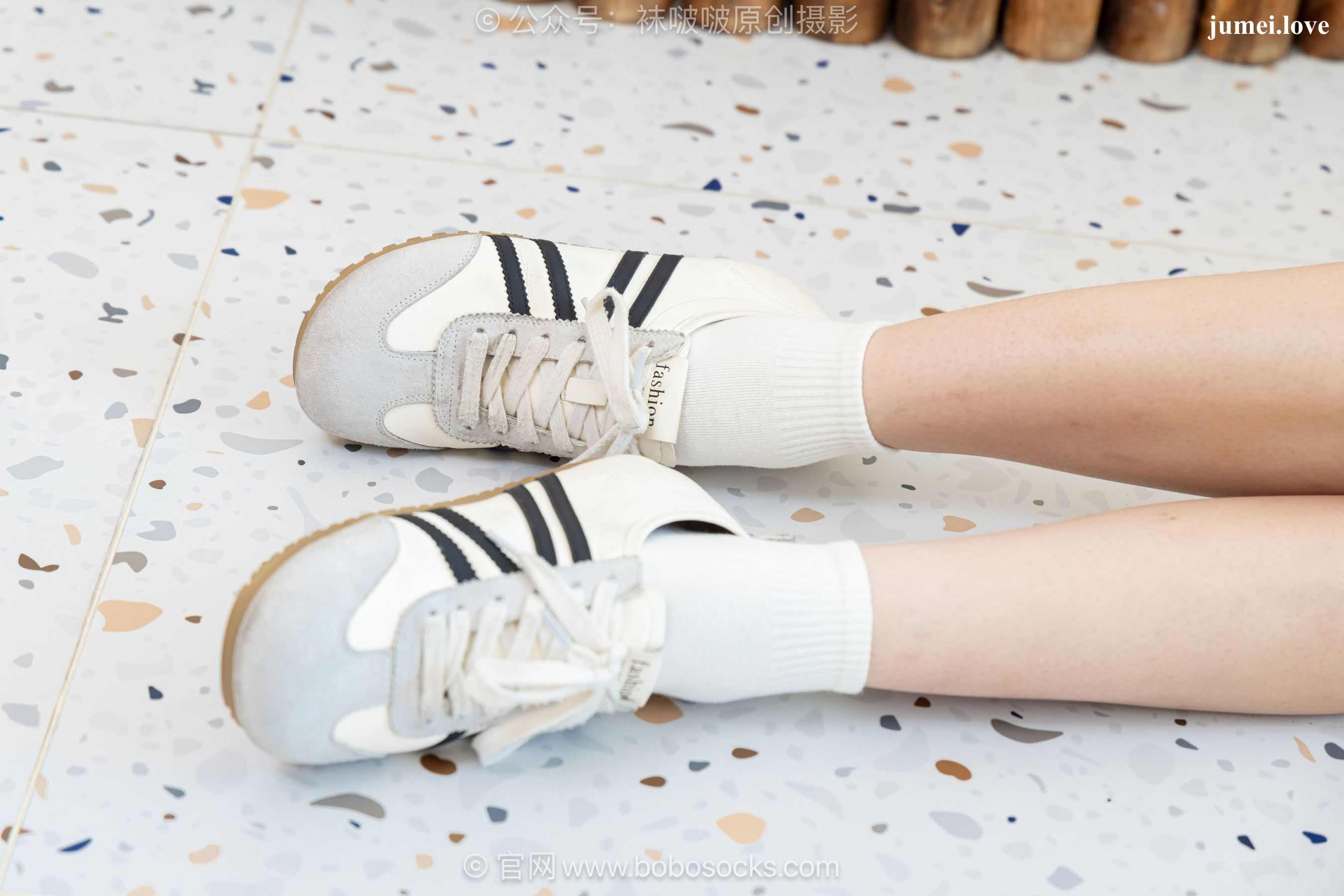 BoBoSocks袜啵啵 No.723 珍珠 - 德训鞋、纯白棉袜、裸足 第100张