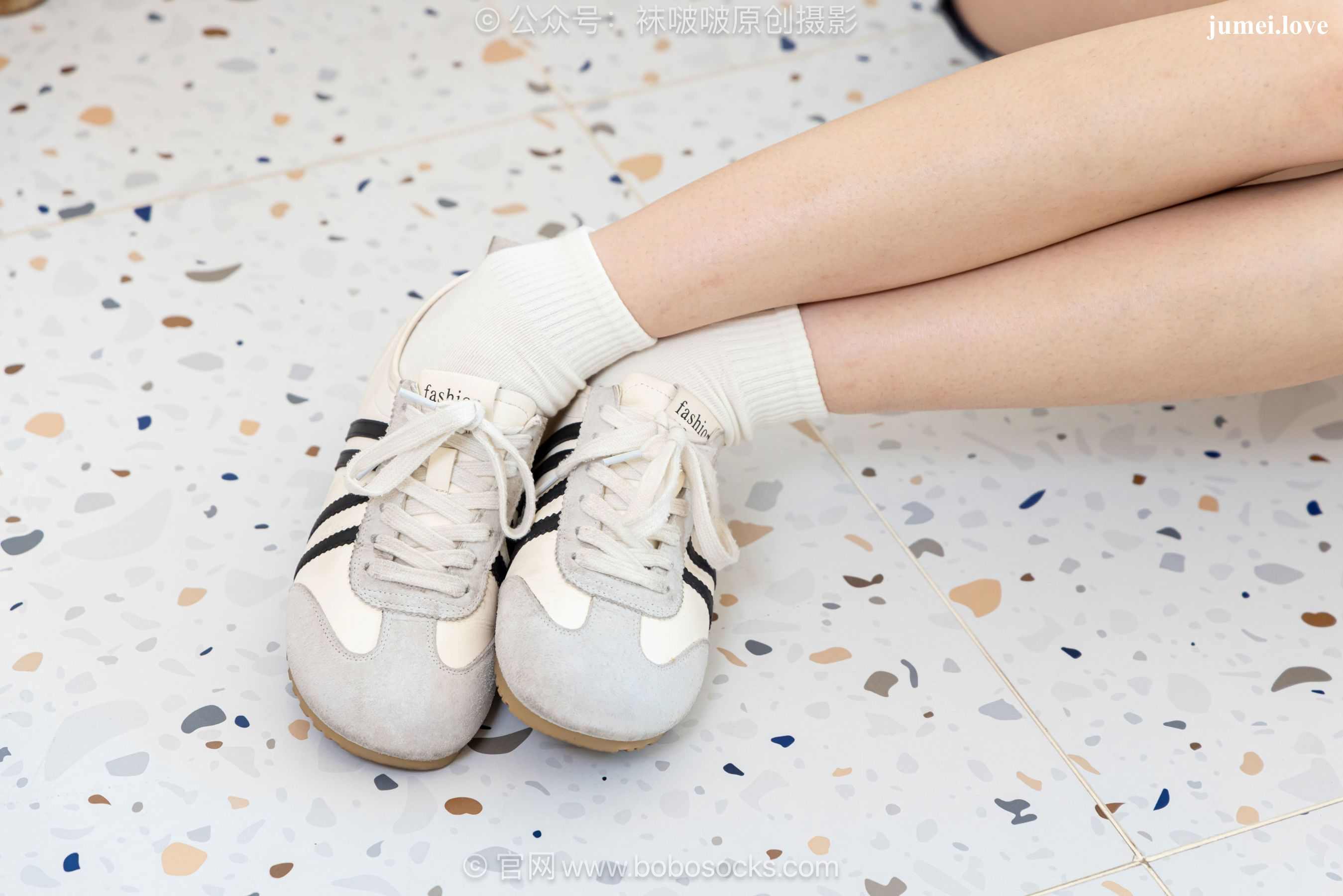 BoBoSocks袜啵啵 No.723 珍珠 - 德训鞋、纯白棉袜、裸足 第109张