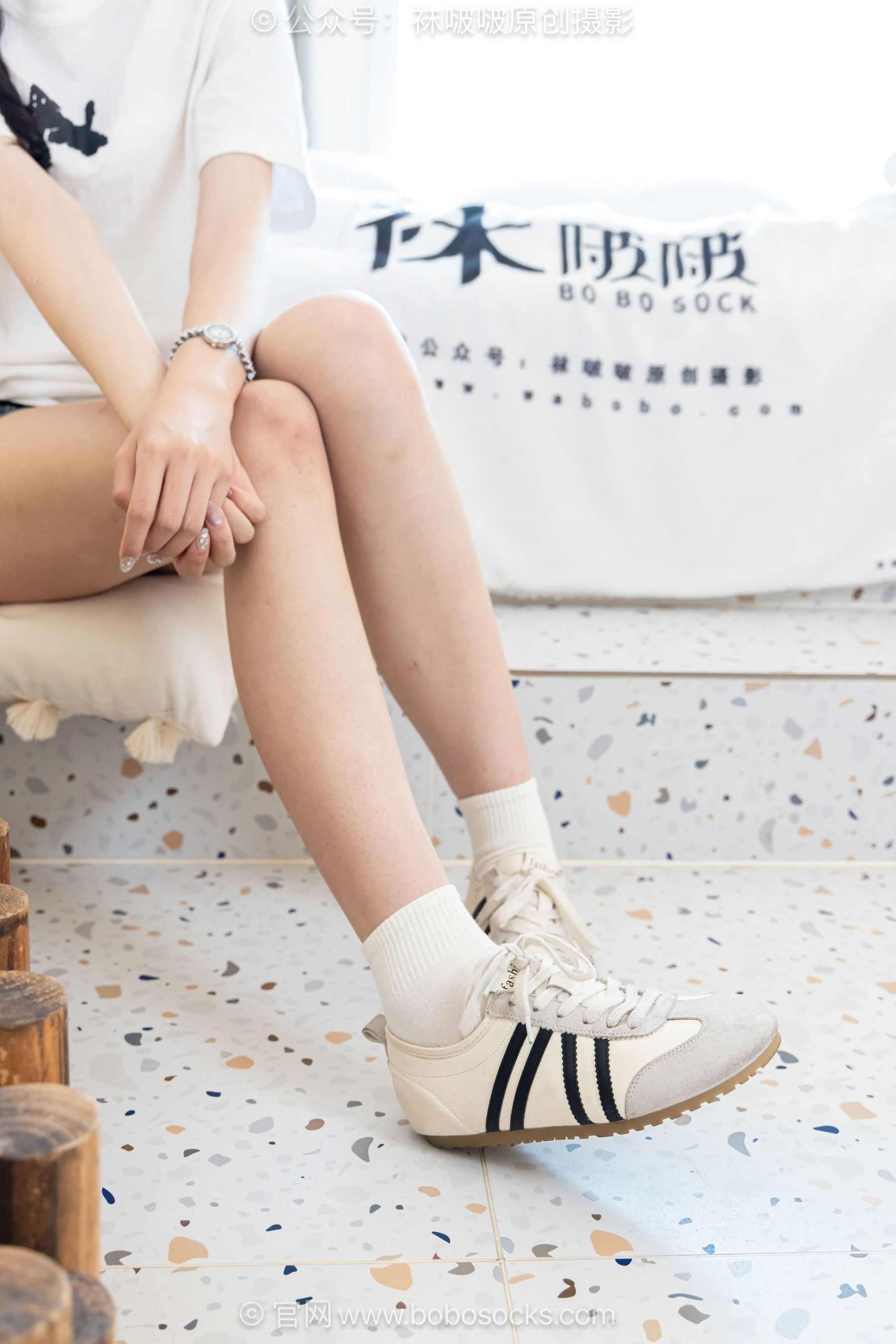 BoBoSocks袜啵啵 No.723 珍珠 - 德训鞋、纯白棉袜、裸足 第118张