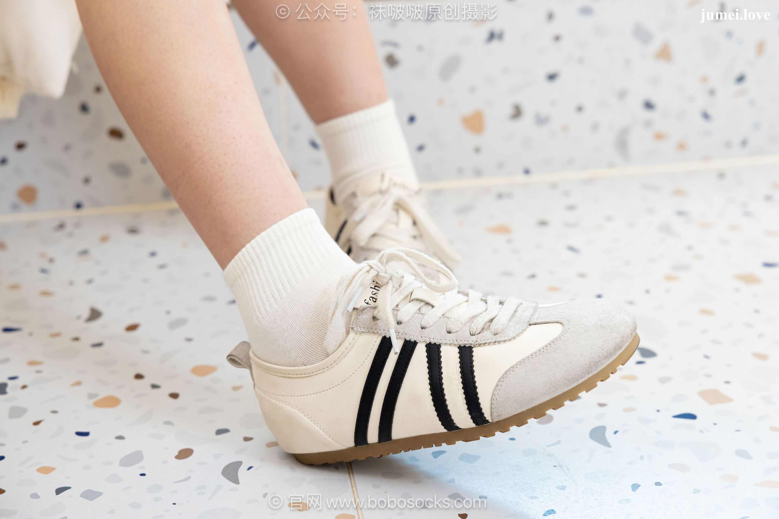 BoBoSocks袜啵啵 No.723 珍珠 - 德训鞋、纯白棉袜、裸足 第129张